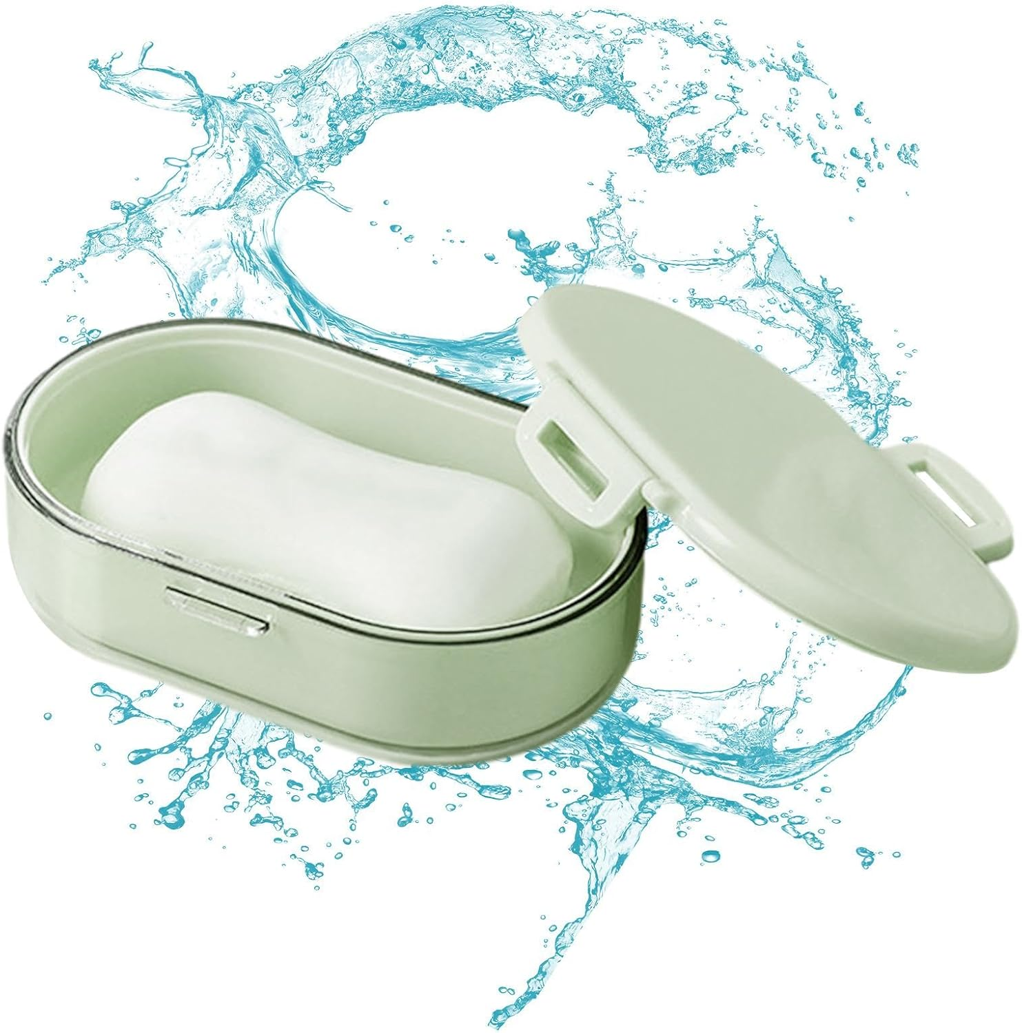 Arrovarp Shampoo Bar Container, Portable Shampoo Case Soap Box, Shampoo Bar Holder Travel Shampoo Holder with Drain Board Double Layer for Home image number 3