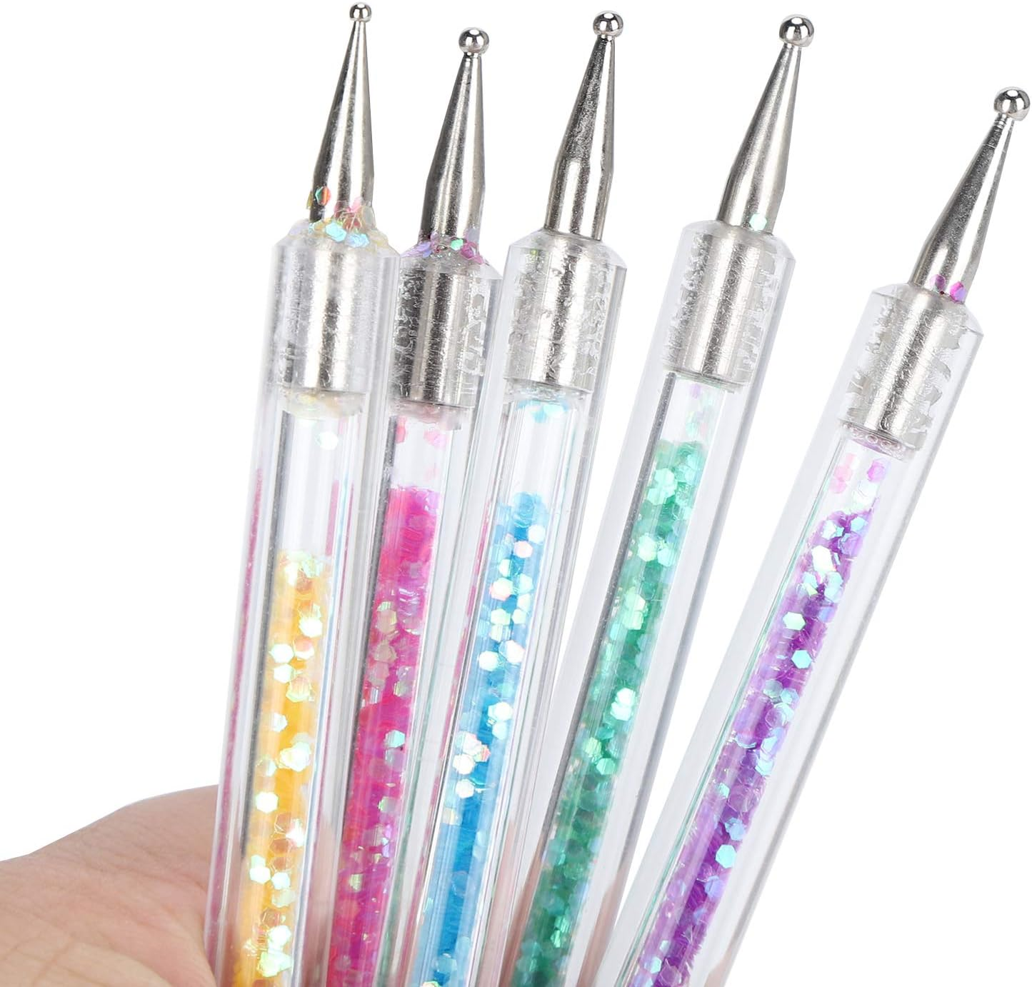 Nail Art Brush, Nail Painting Dotting Pen 5Pcs for Dotting for Nail Art for Liner for Painting image number 1