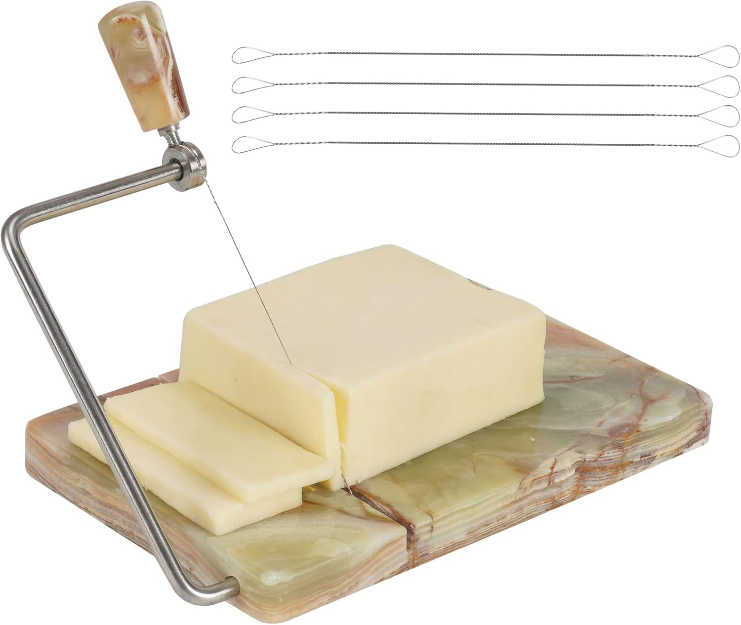 Radicaln Marble Cheese Slicer Marinara Kitchen Gadgets 8X5 Inches Handmade - Soft Food Slicer, Butter Cutter - Ideal Kitchen Tools for Cheese Slices