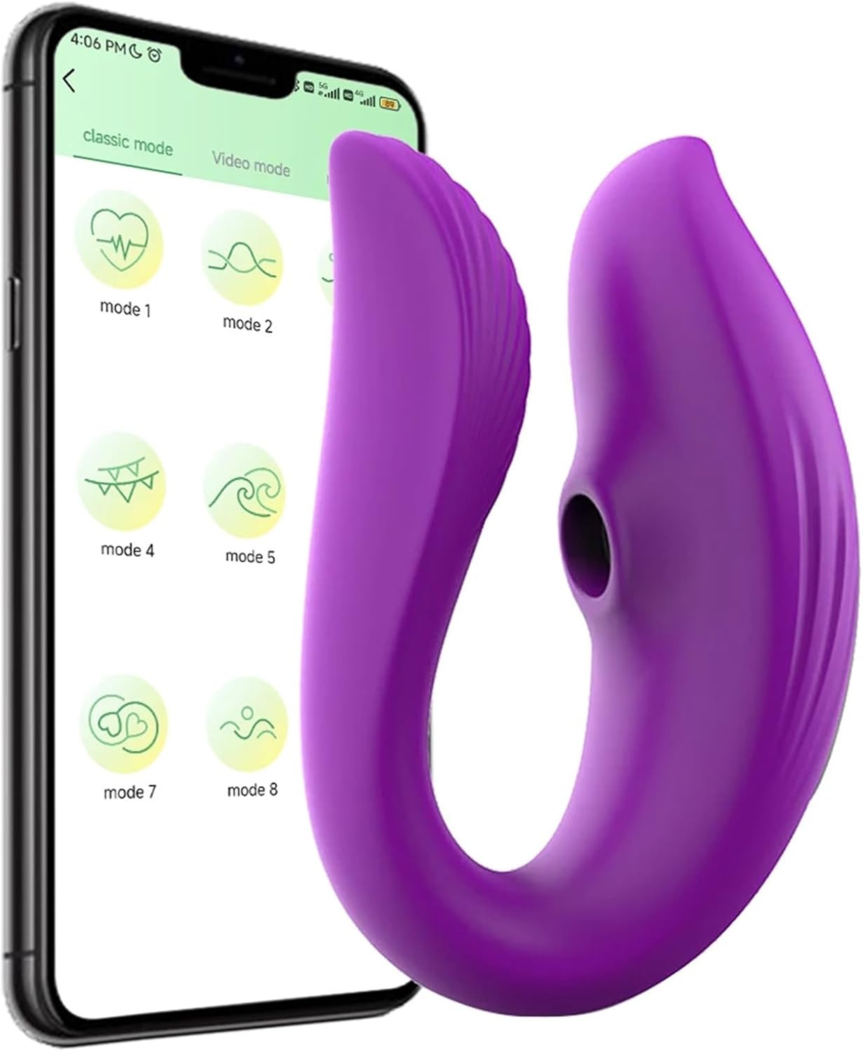 Clitoral Sucking Dildo Stimulator Sucking Vibrator with App Control, Clitoral G Spot Dildo Vibrator, 9 Modes Vibrating Clitoral Stimulator Massager Adult Sex Toy for Women Female Couple Sex Toy (Purple) image number 2