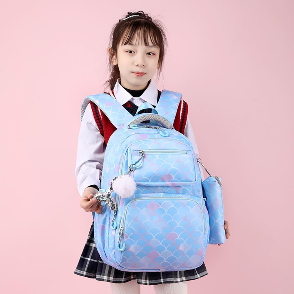 MATMO Girls School Backpack Set with Lunch Bag and Pencil Case Student Bookbag Daypack (Backpack Set 15) - Backpack Set 3 image number 5