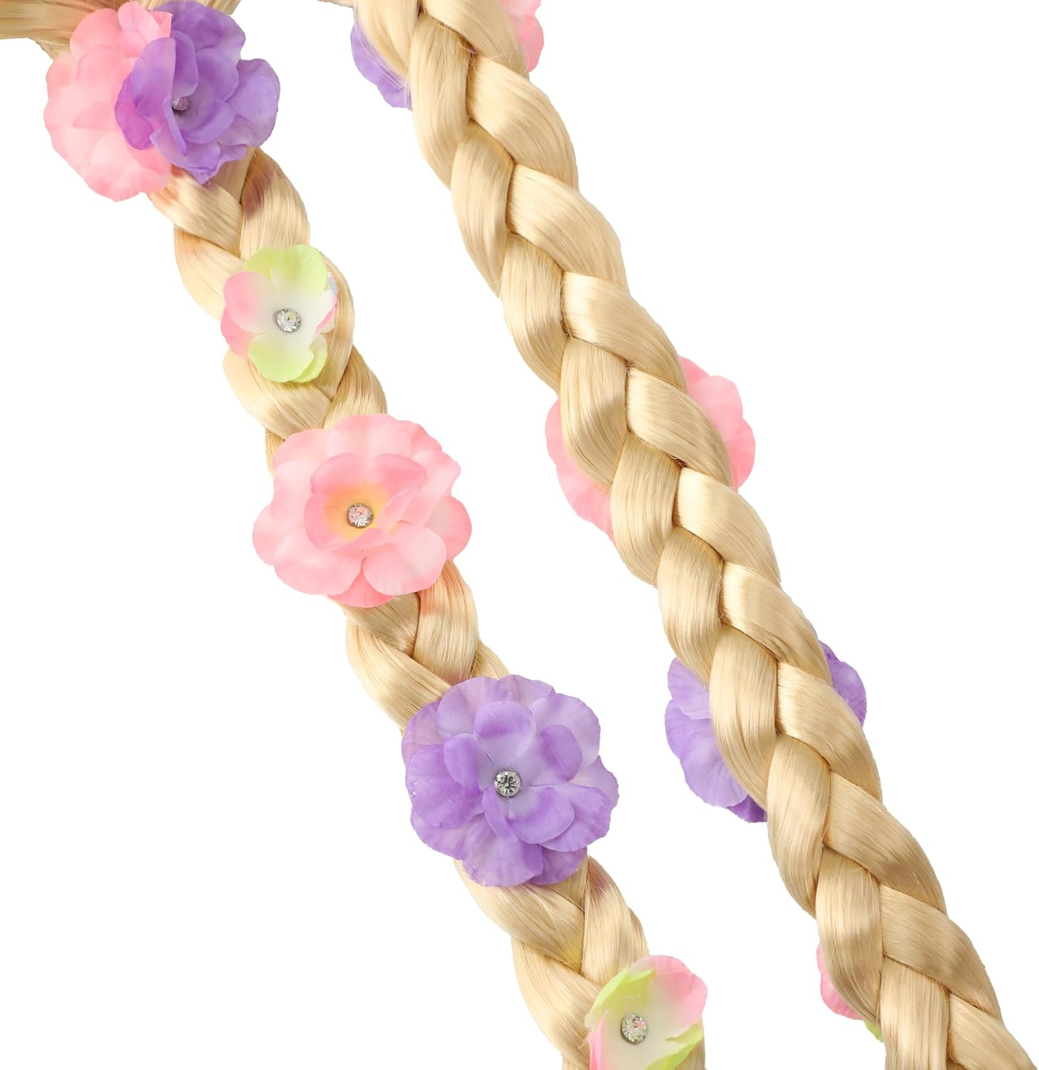 Sincere Party Girls Princess Costume Accessories Fancy Dress up Cosplay Exquisite Match Sets Rapunzel Wigs Rapunzel Braids for Girls image number 3