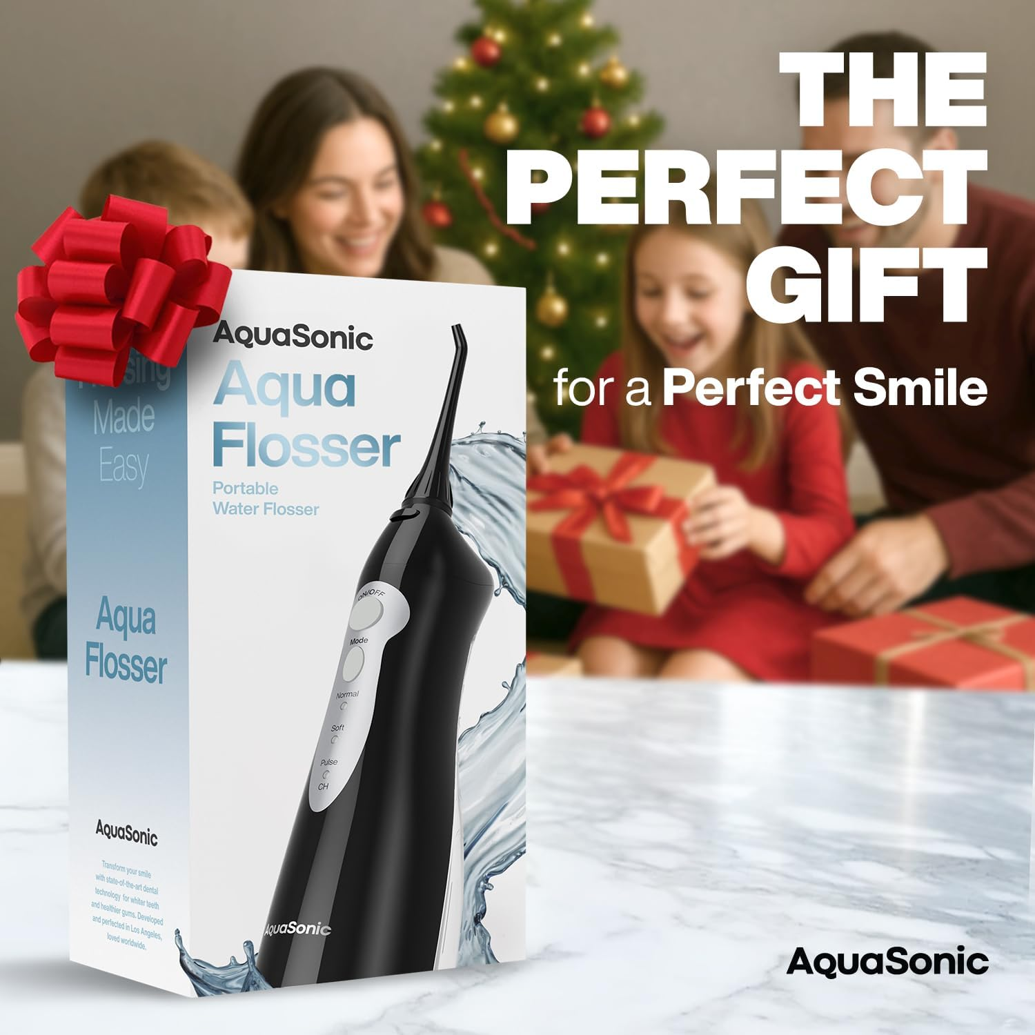 Aquasonic Aqua Flosser - Cordless Rechargeable Water Flosser for Teeth - Waterproof, Portable Oral Irrigator for Dental Cleaning with 5 Jet Tips &ndash; Braces Home Travel image number 4