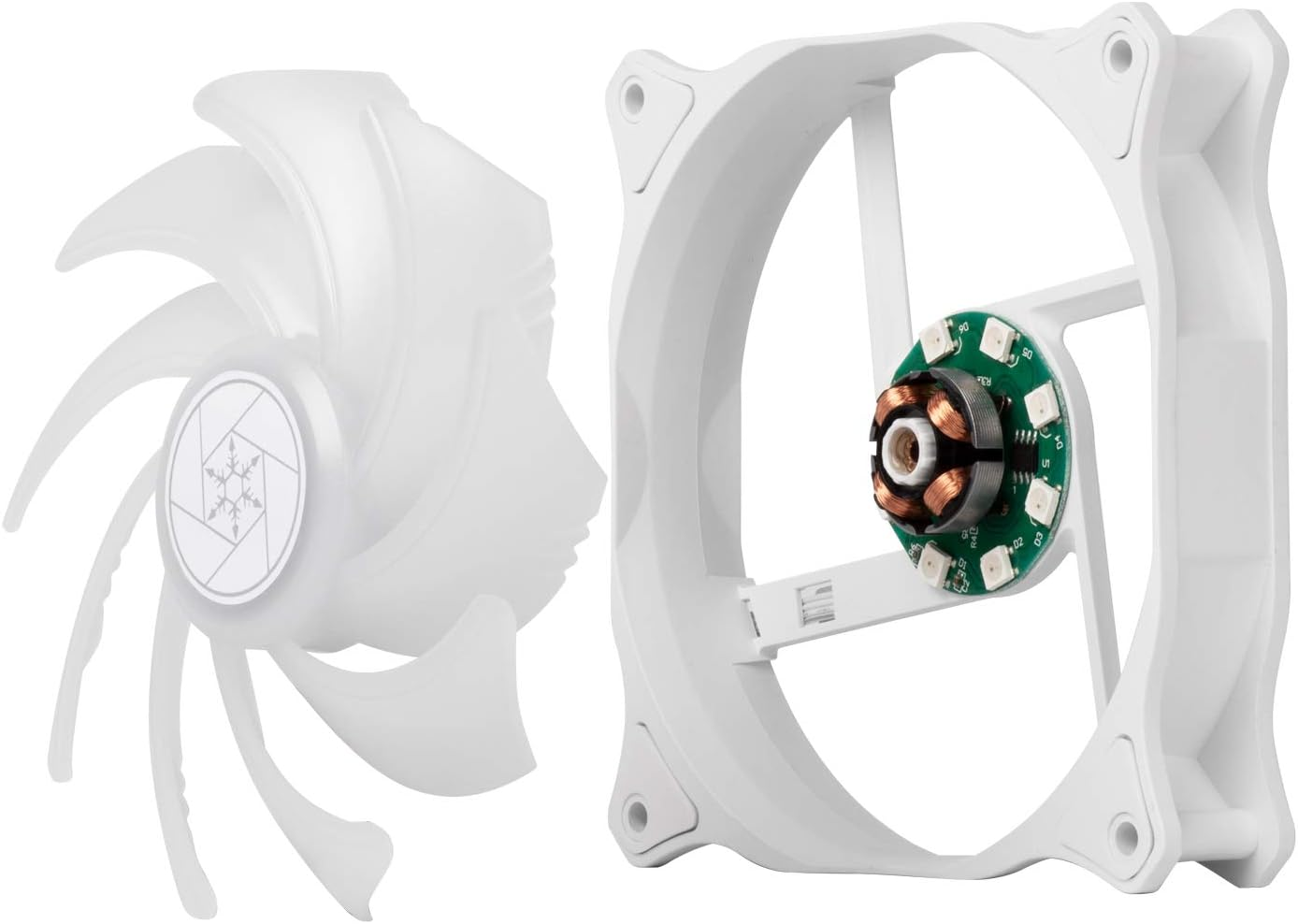 Silverstone Technology Air Blazer 120RW, PWM, ARGB, 120Mm, White Frame, Translucent Fan Blades, Hydro Bearing, SST-AB120RW-ARGB image number 3