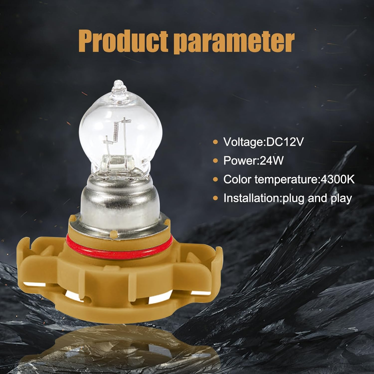 2 PCS Car Halogen Fog Light Bulb, PSX24W 3200-3500K Clear Light Source Uv-Resistant Quartz Glass Steering Brake Light, Lighting Replacement Modification Accessory, for Most Cars (White) - White Psx24W image number 6