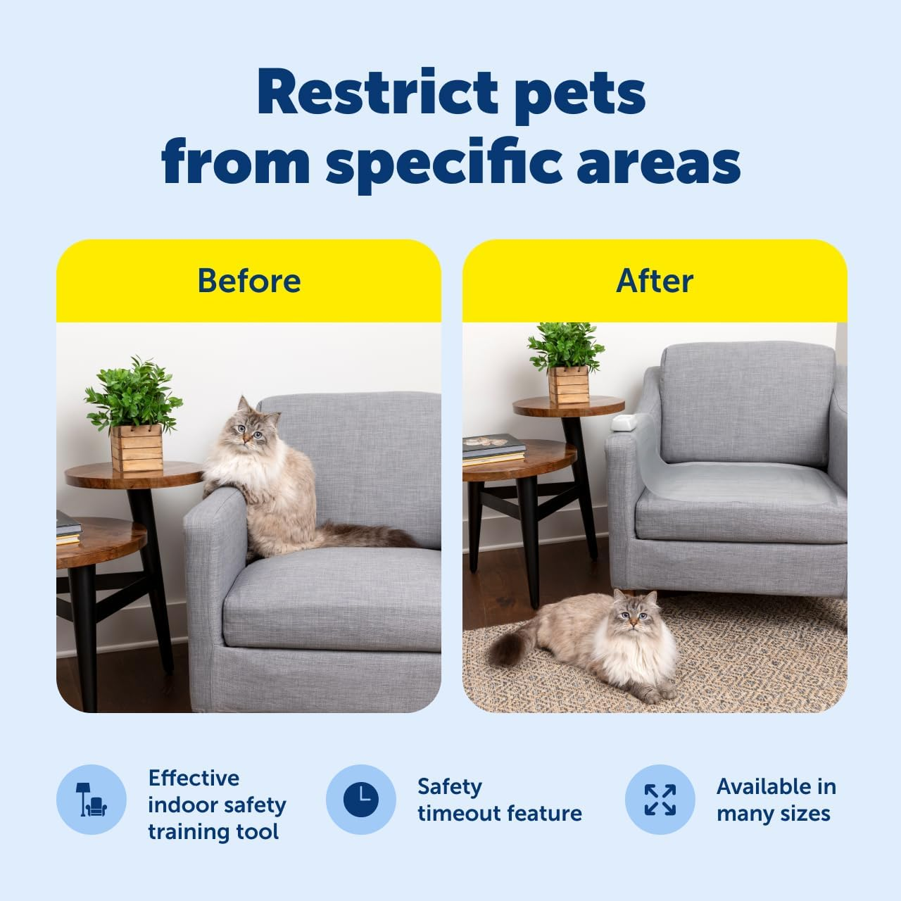 Petsafe Scatmat Indoor Training Mat, 7 Correction Modes, Protect Your Furniture, Training Tool for Dogs and Cats, Medium Size Mat (30 in X 16 In) image number 6