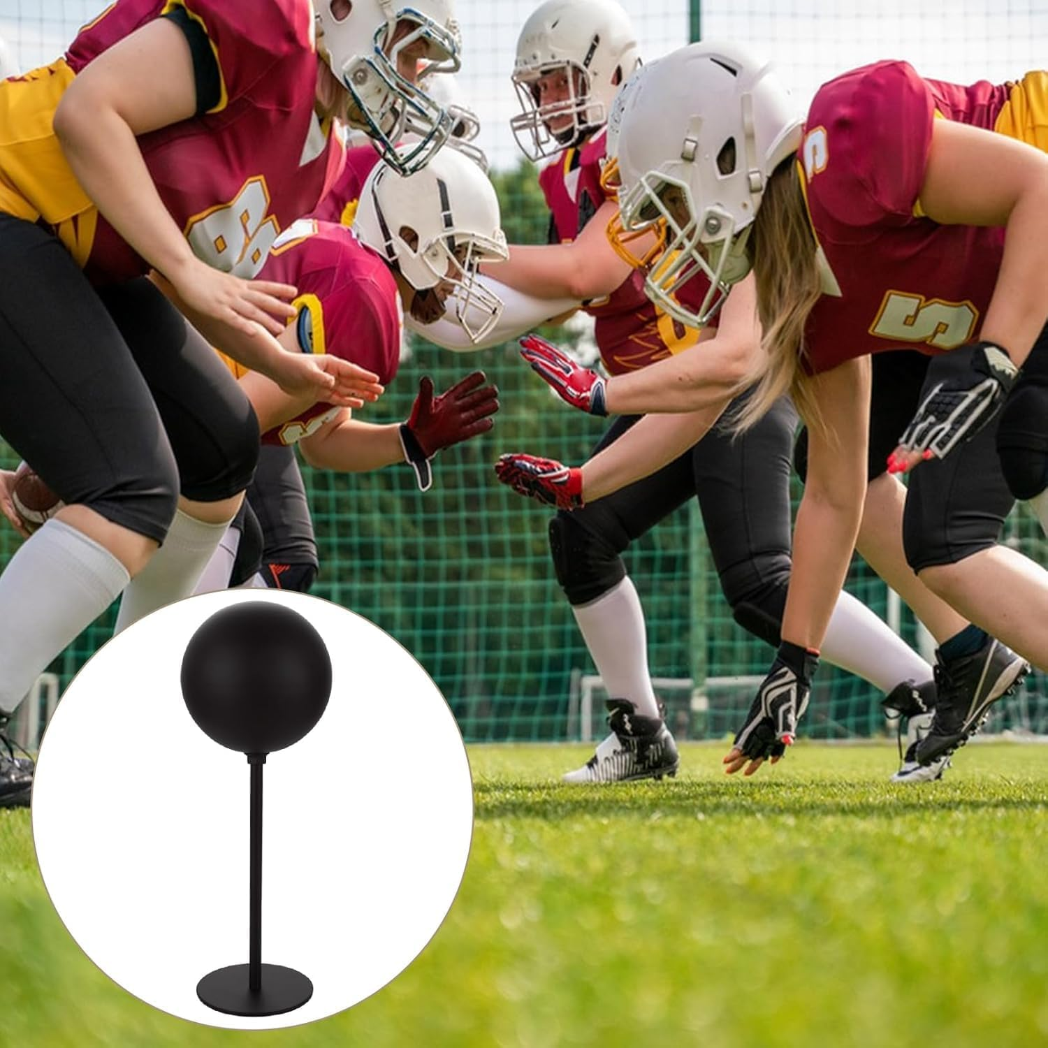 Helmet Stand Metal,Motorcycle Helmet Stand,Desktop Helmet Display Holder with Stable Base Helmets, Caps, Hats, Wigs, Motorcycle Helmet Accessories,Black image number 4