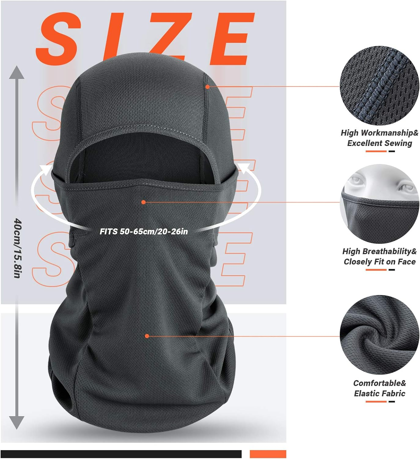 VULKIT Balaclava Face Mask UV Protection Men'S Balaclavas for Motorcycle Fishing Hiking Skiing - Green image number 2