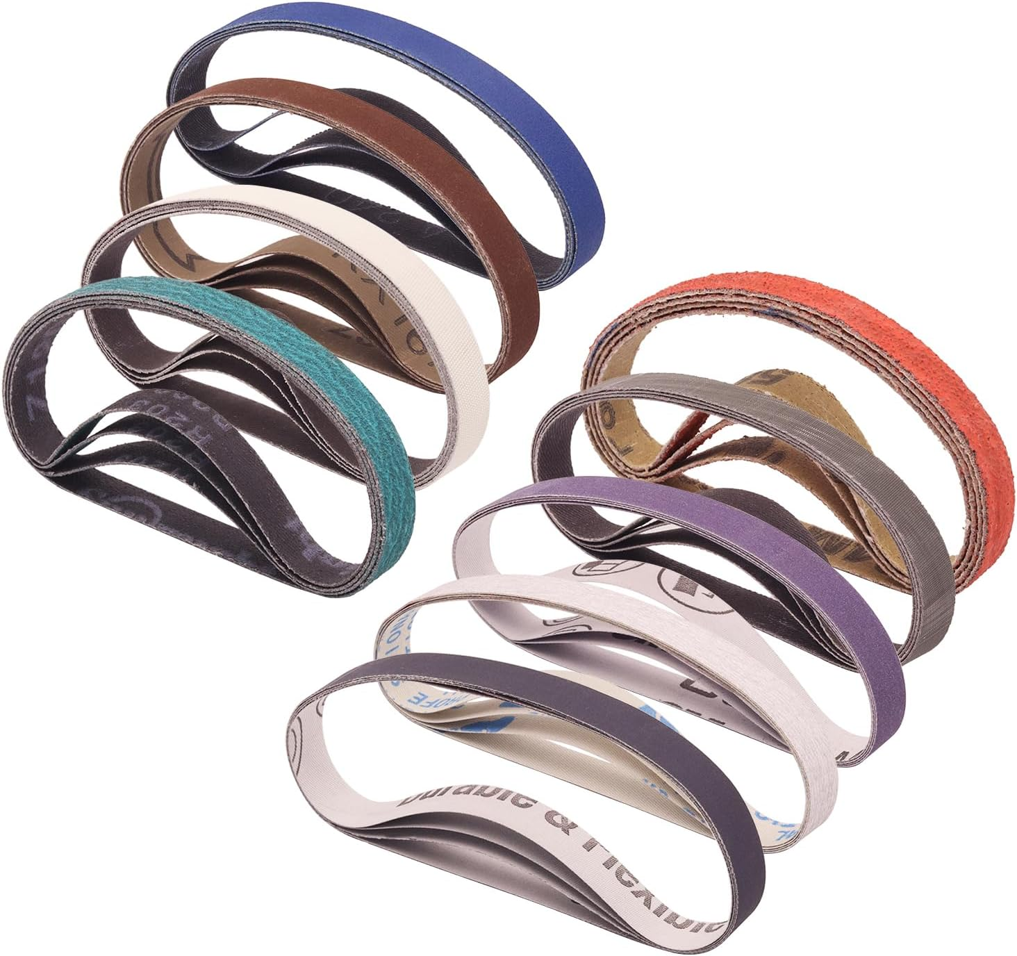 36 Pack 1/2" X 12" Replacement Knife Sharpener Sanding Belts for Official Work Sharp Knife & Tool Sharpener (WSKTS & WSKTS-KT/MK.1 & MK.2), 80/120/240/400/600/800/1000/2500/5000 Grit