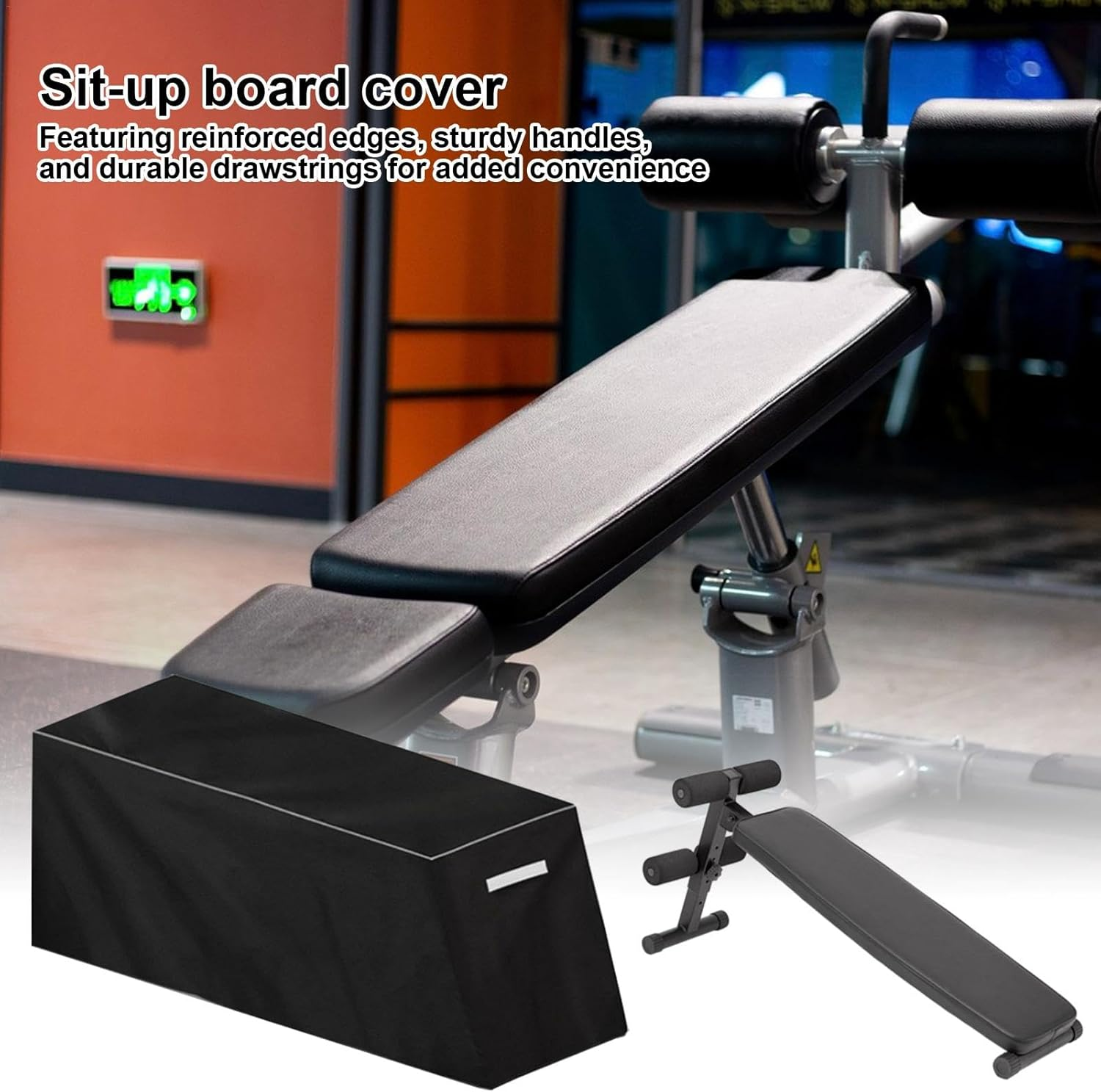 Workout Bench Cover ? Waterproof Outdoor Dust Shield for Sit-Up Board | Heavy Duty 210D Oxford Cloth Protector | Exercise Equipment Cover for Rain, Sun, and Dust Protection, for Home Gym Set image number 3