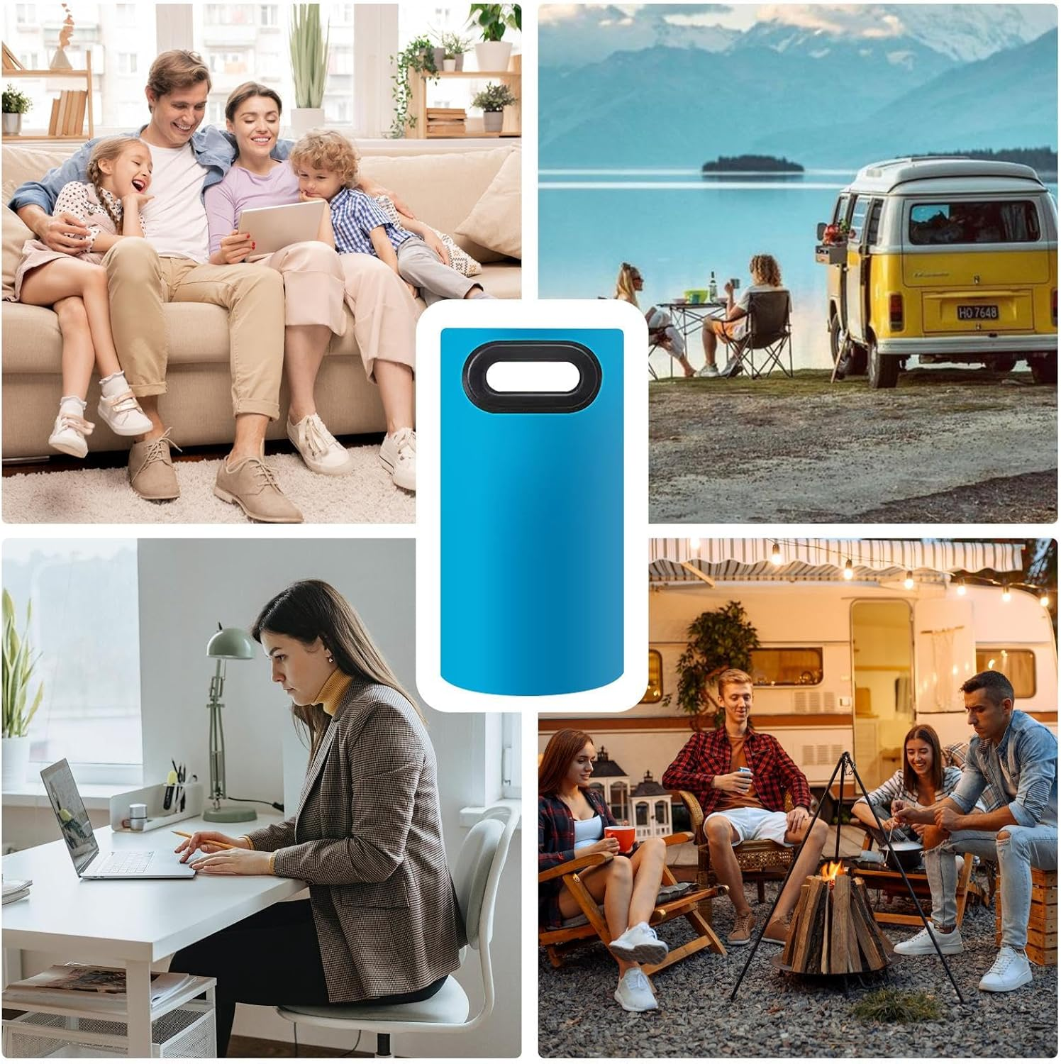 Collapsible Foot Bath Soak Tub - Portable Foot Soak Tub for Travel,Over-The-Knee Travel Thicken Over-The-Knee Insulated Foot Bag for Women, Men Puchen - Large Blue image number 6