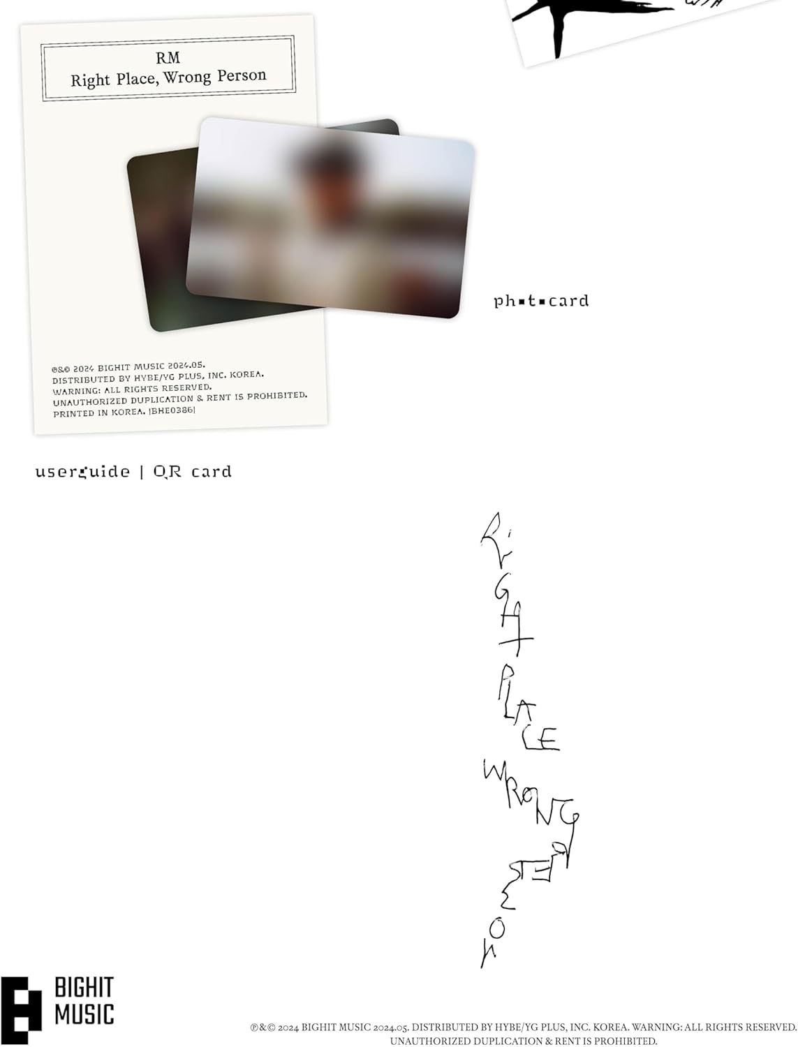 BTS RM Right Place, Wrong Person 2Nd Solo Album with Tracking Sealed Bangtan (Weverse Albums Version) image number 5