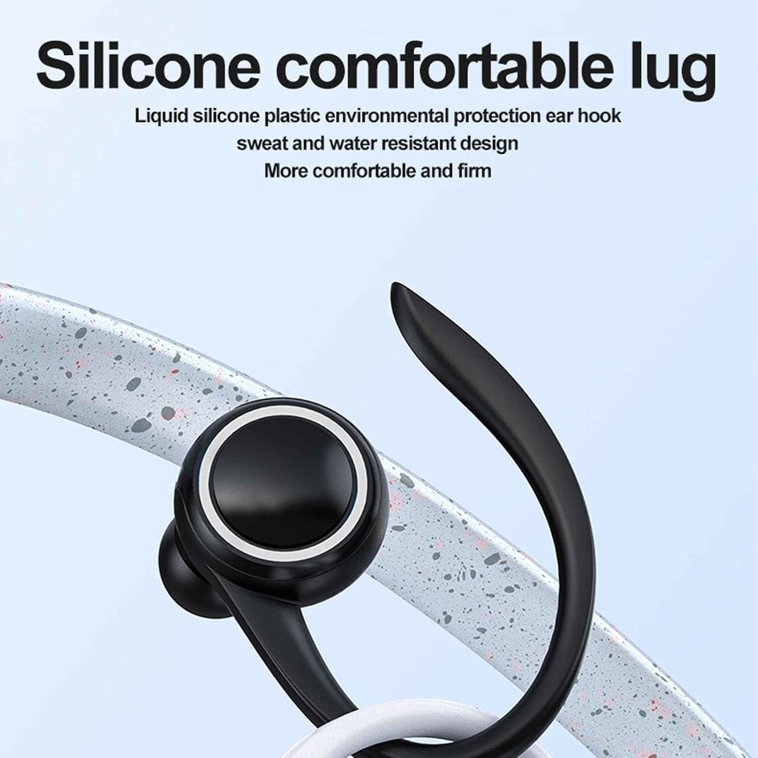 Earhook for Earbuds, Active Noise Cancelling, Headphones with Microphone, Ergonomic Ear Hooks, Sport over Earbuds for Business Calls and Music image number 5