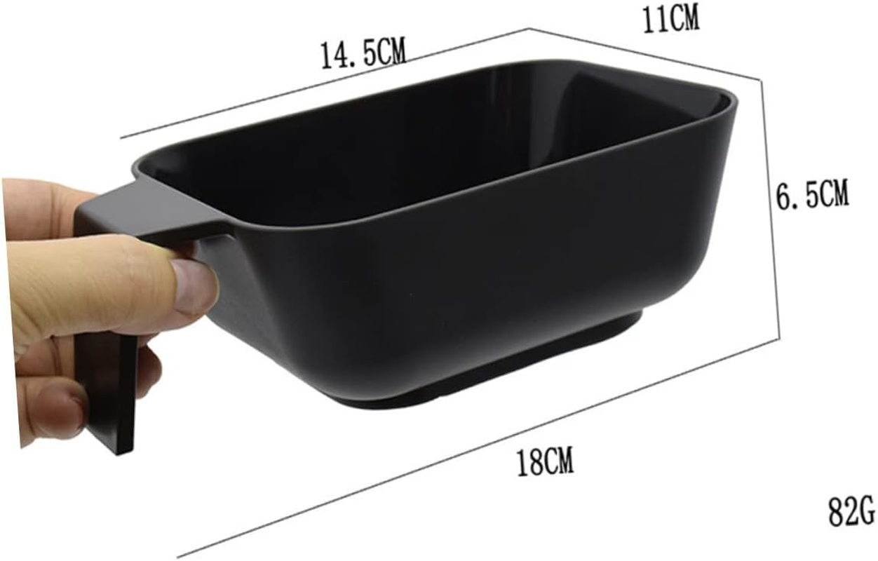 FOMIYES Hair Dye Bowl with Handle Plastic Tinting Bowl for Hair Color Mixing for Home and Salon Use Easy to Clean and Reusable Black image number 5