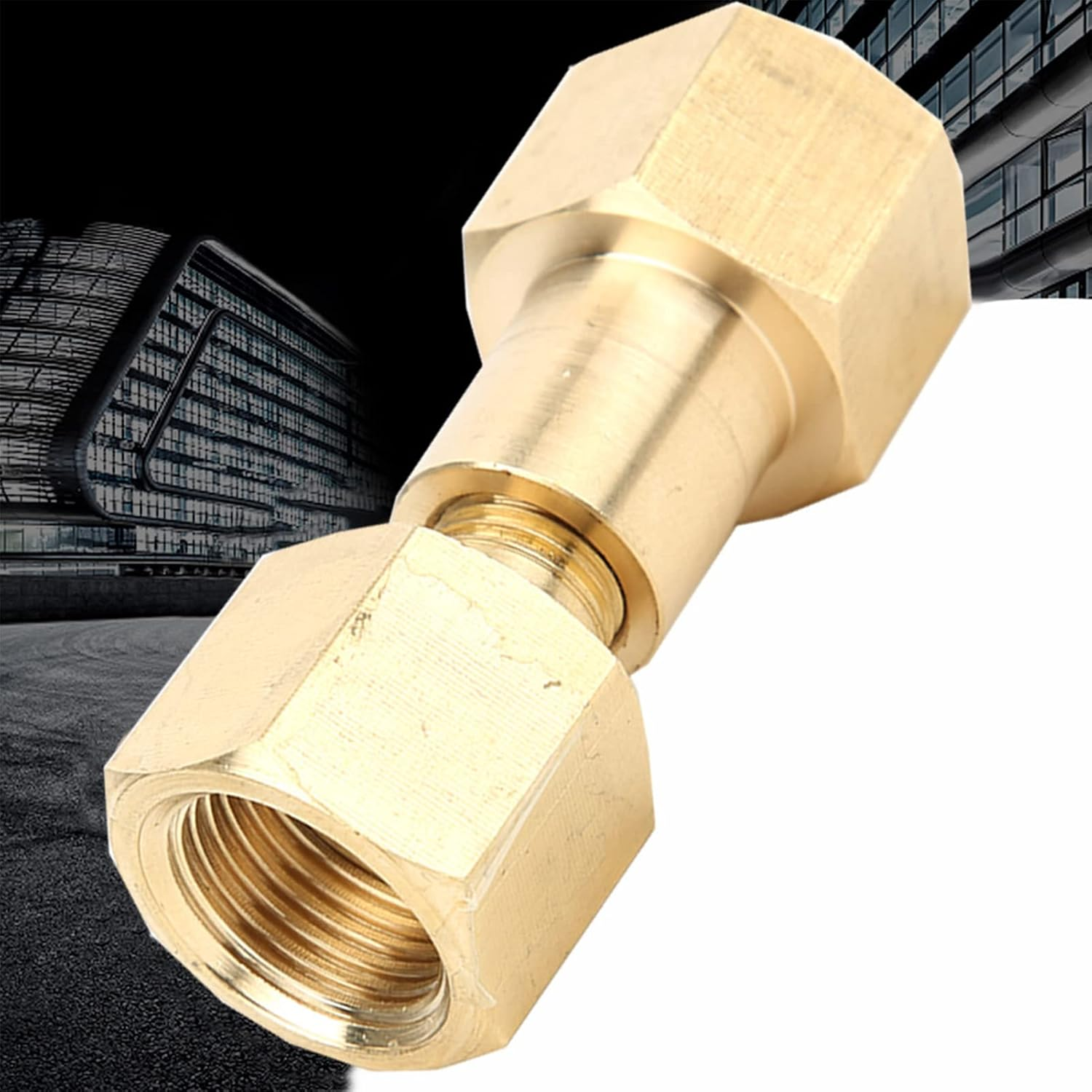 Viagasafamido CGA-320 to CGA-580 Adapter, Brass Co2 to Argon Regulator Nylon Washer Tight Connection for Welding image number 3