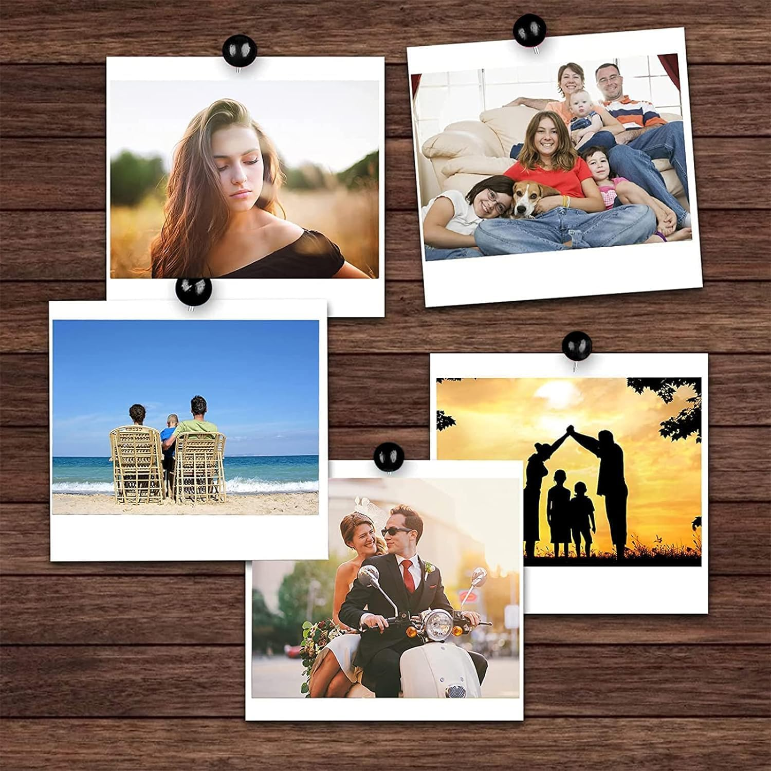 Map Tacks Small round Head Push Pins, 1000Pcs Marking Pins for Maps, Thumb Tacks with Plastic Head, Mixcolor