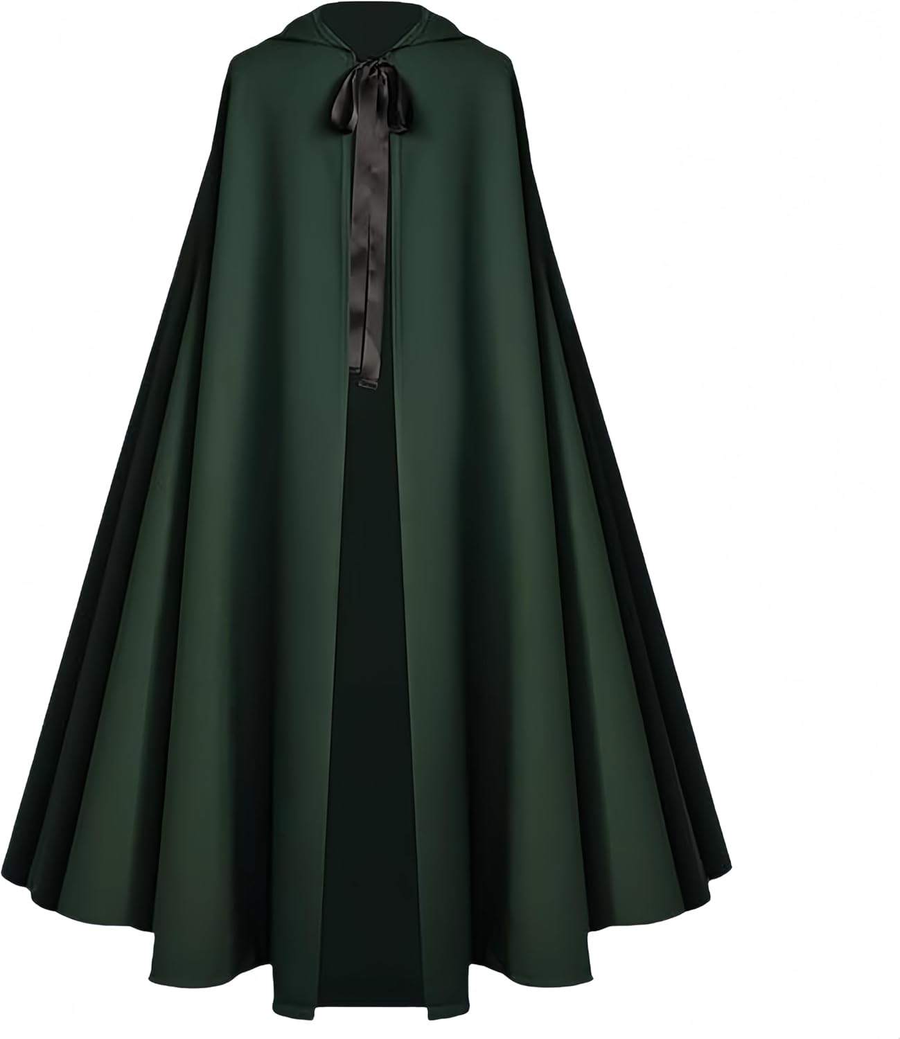 Proumhang Halloween Hooded Cloak for Adults - Renaissance Medieval Witch Cape Costume for Men & Women, Hobbit Cosplay Short Cape 130Cm/51