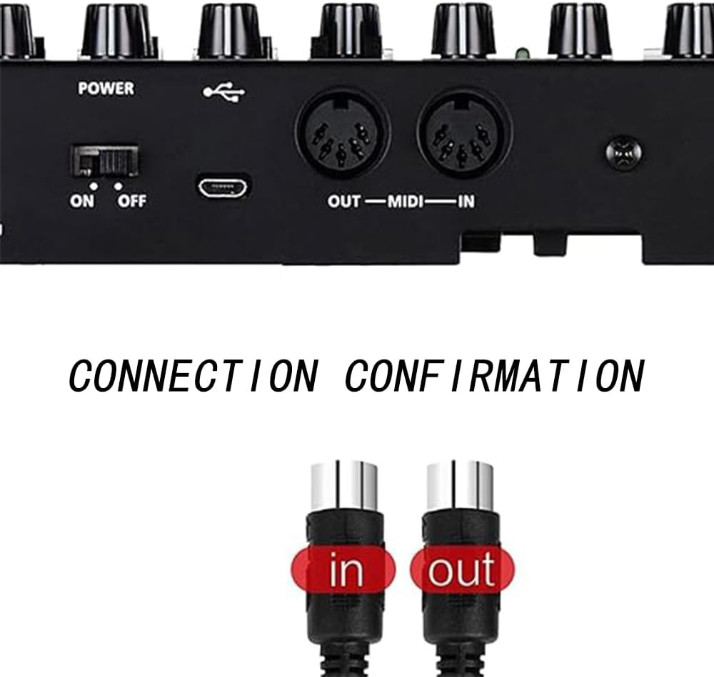 Double 90 Degree Right Angled MIDI Cable DIN Plug Socket Extension Cord Wire Male Din-5Pin Double 90 Degree MIDI 5Pin Cable for TV Surveillance Camera, Electronic Pianos (1.5M) image number 2