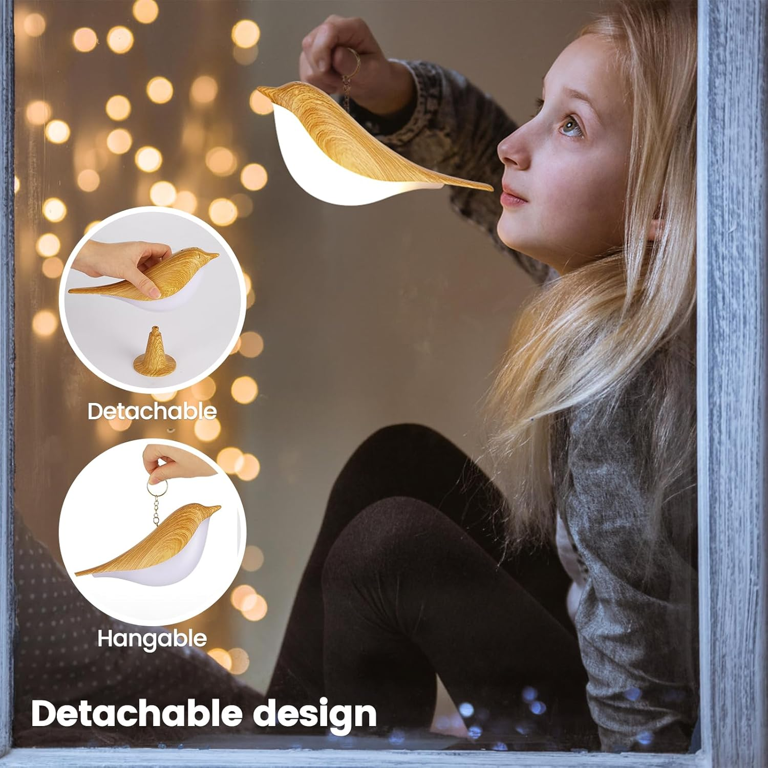 2Pack Touch Control Table Lamp, Night Light, Bedside Lamps Nightstand Lamps, 3-Way Dimmable Light with Bird Shape, USB Rechargeable, Portable Desk Lamp LED for Baby, Kids, Bedroom, Home, Office Etc image number 4