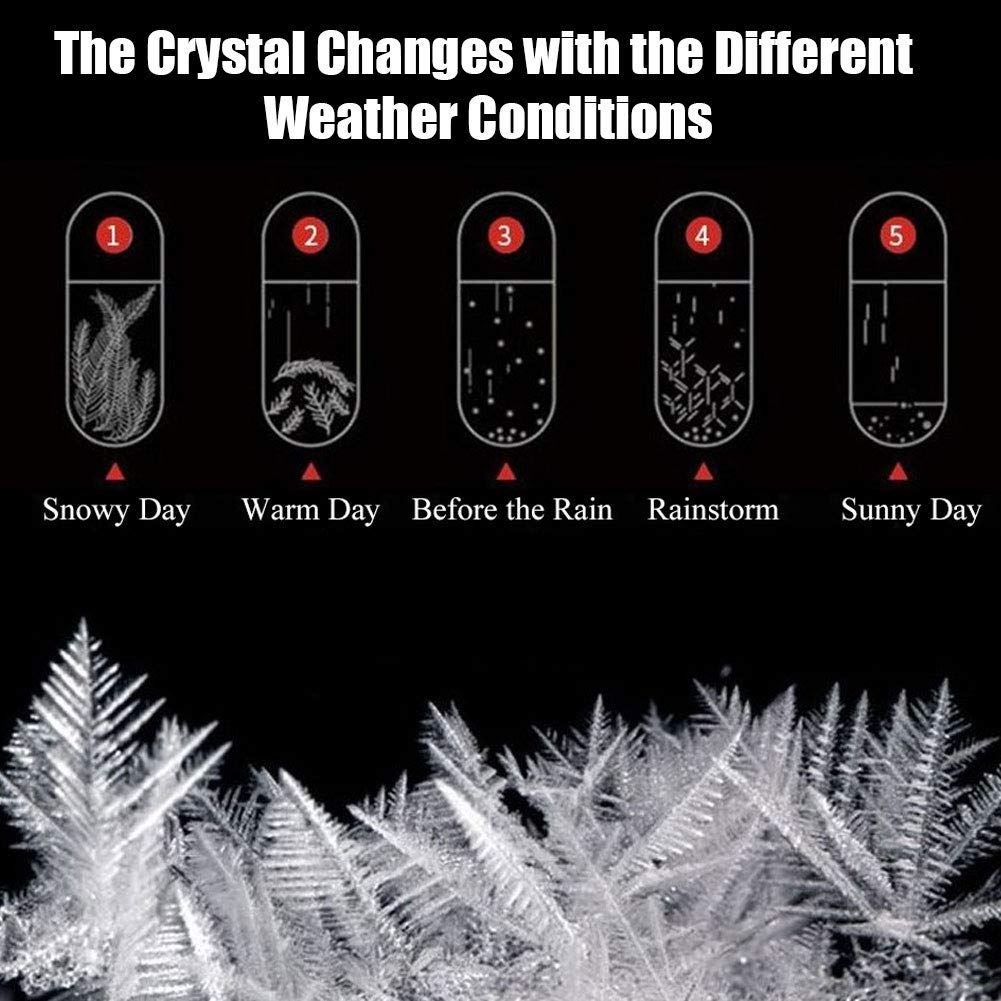 Haofy Glass - Decorative and Unique Weather Forecast - Weather Forecast Home Decoration Innovative Barometer in Angel Decorative Form with Wooden Foot as a Festival (White) - Purple image number 3