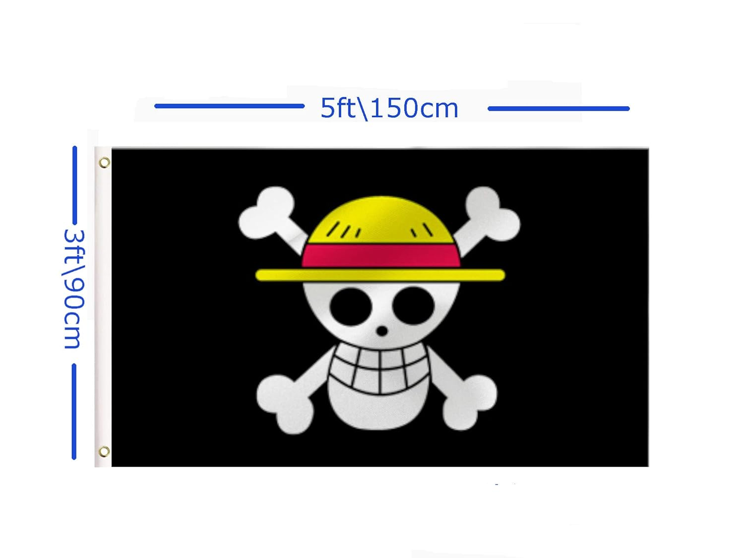 LARGE Jolly Roger King Flag, 3X5Ft Pirate Flags Banner for Indoor Outdoor Decoration of Canada Yards.Parade or Express Mood image number 1