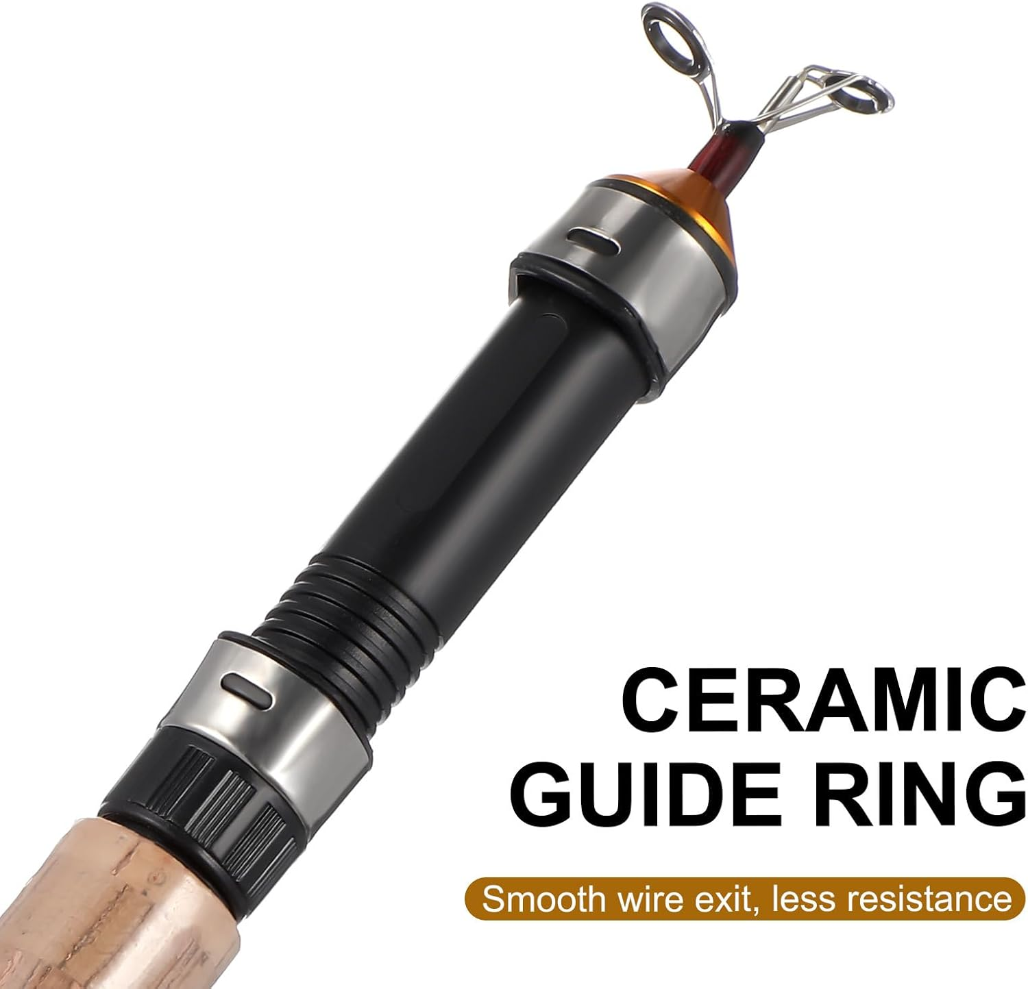 TOYANDONA Pocket Telescopic Fishing Rod, 25.6 Inch Carbon Mini Ultra-Light Ice Fishing Rod Cork Handle, Travel Fishing Pole for Saltwater Freshwater Fishing Gifts for Man image number 1