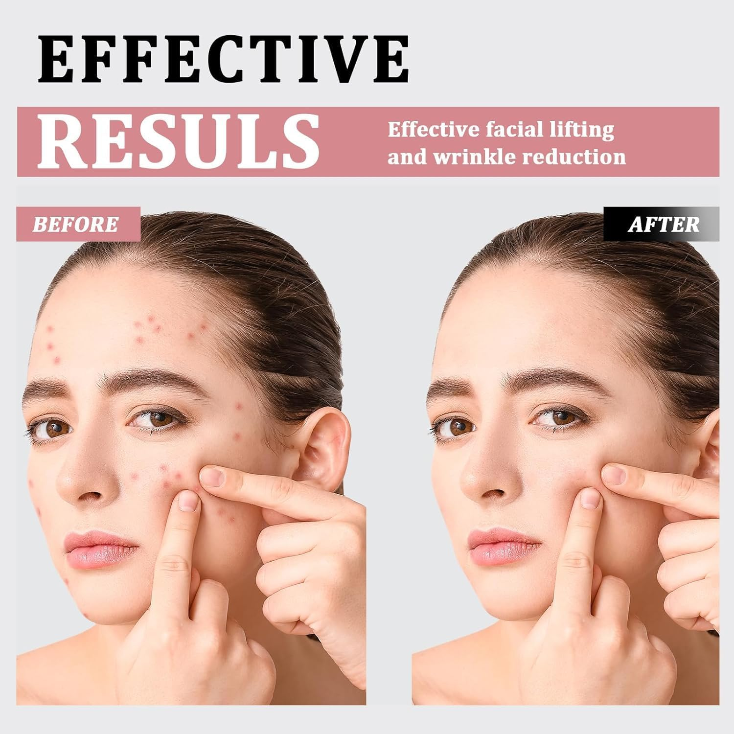 Microcurrent Face Device, USB Microcurrent Facial Shaping Tool for Facial Wrinkle Removal and Anti-Aging，Mini Microcurrent Face Lift Device for Face Lifting and Facial Sculpting (White)