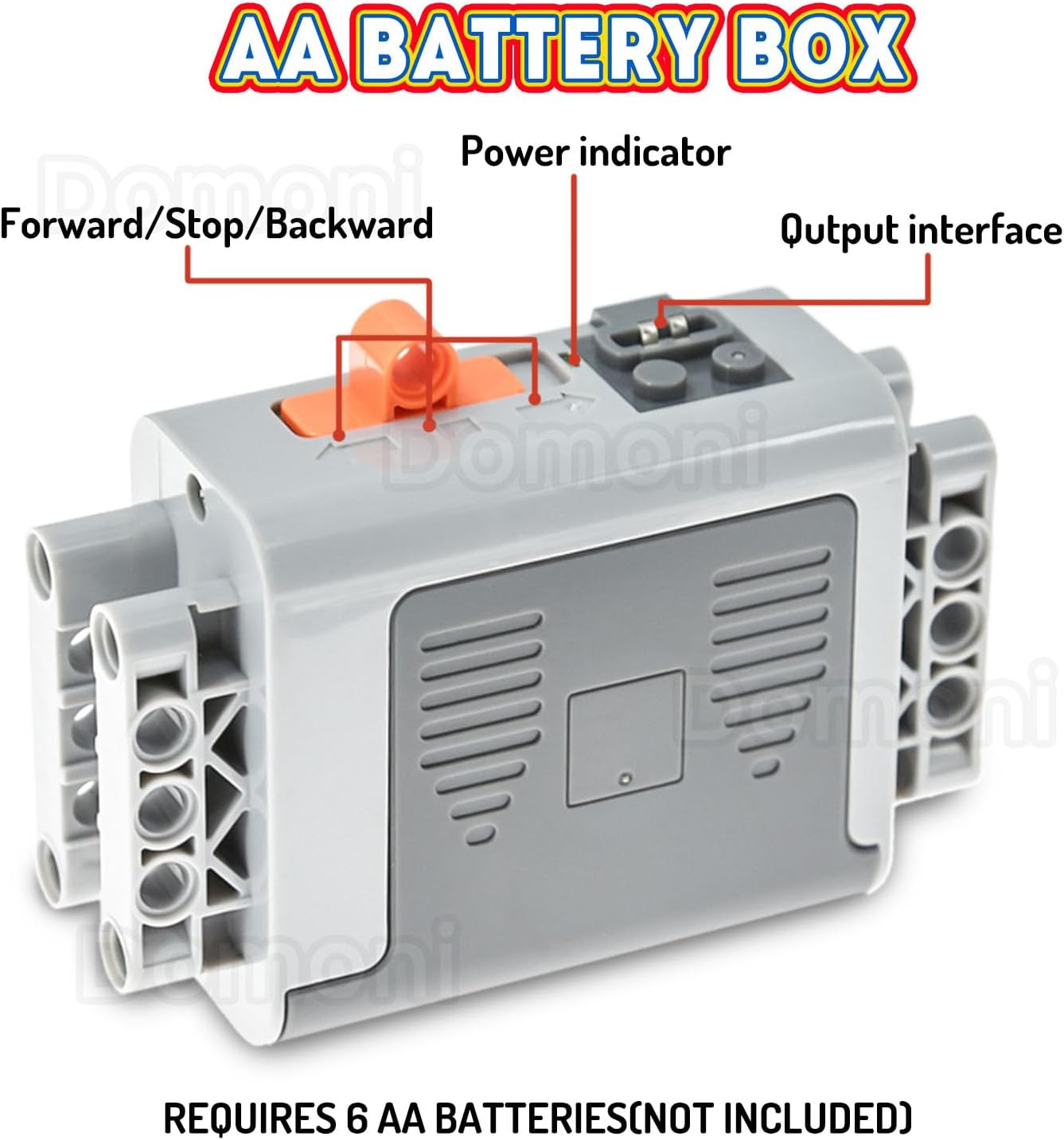 5-In-1 Technic-Motor-Kit Compatible with , Power-Functions-Set Building Blocks M Motors, IR Remote Control, IR Receiver, AA Battery Box