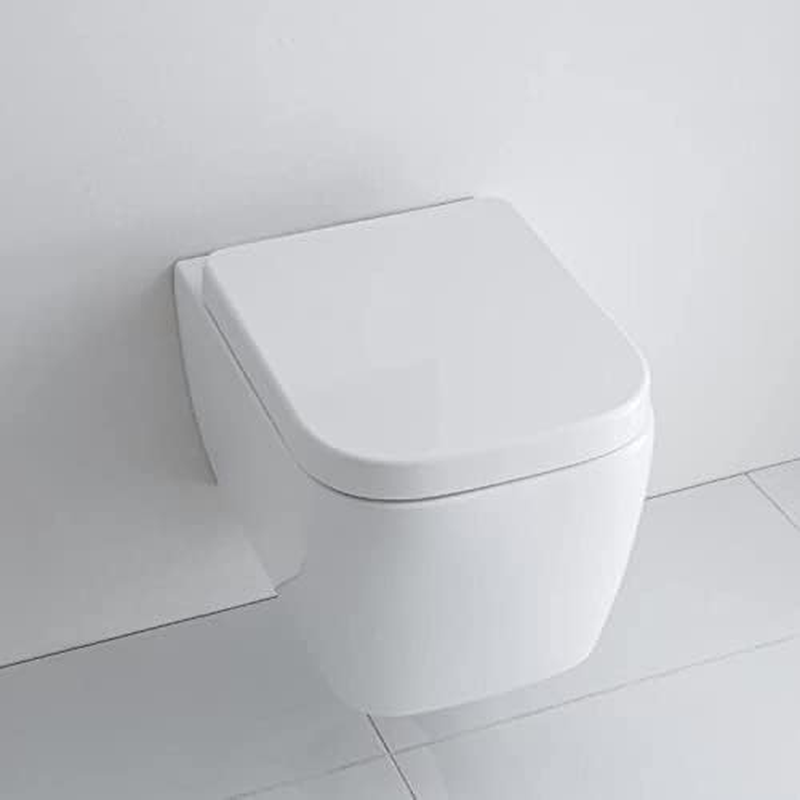 Mass Dynamic Square Toilet Seat with Soft Close Top Fix Toilet Seats with One Button Quick Release Cleaning for Better Hygiene, Rectangle Loo Seat with Adjustable Hinges image number 4