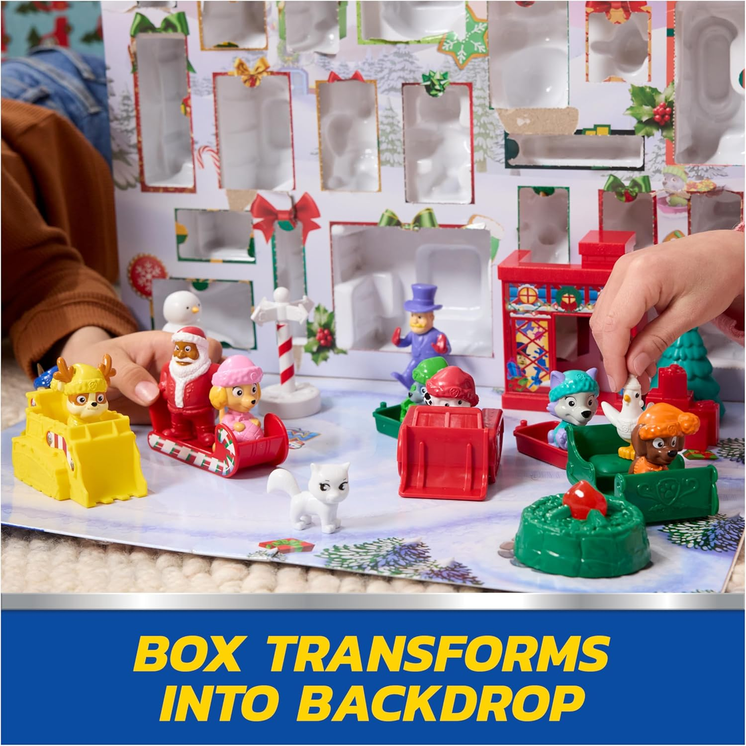 PAW Patrol Holiday Rescue Advent Calendar, 24 Surprise Toys - Figures, Miniature Vehicles and Accessories, Kids Toys for Boys and Girls Ages 3 and Up image number 6