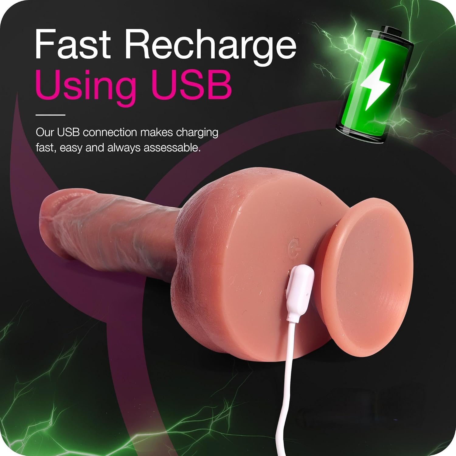 Sex Toys Thrusting Dildo Vibrator - Dildos Vibrators for G Spot, Butt Plug with 7 Thrusting & Vibrating, Adult Sex Toys Suction Cup Dildo Vibrator for Games Men Women image number 6