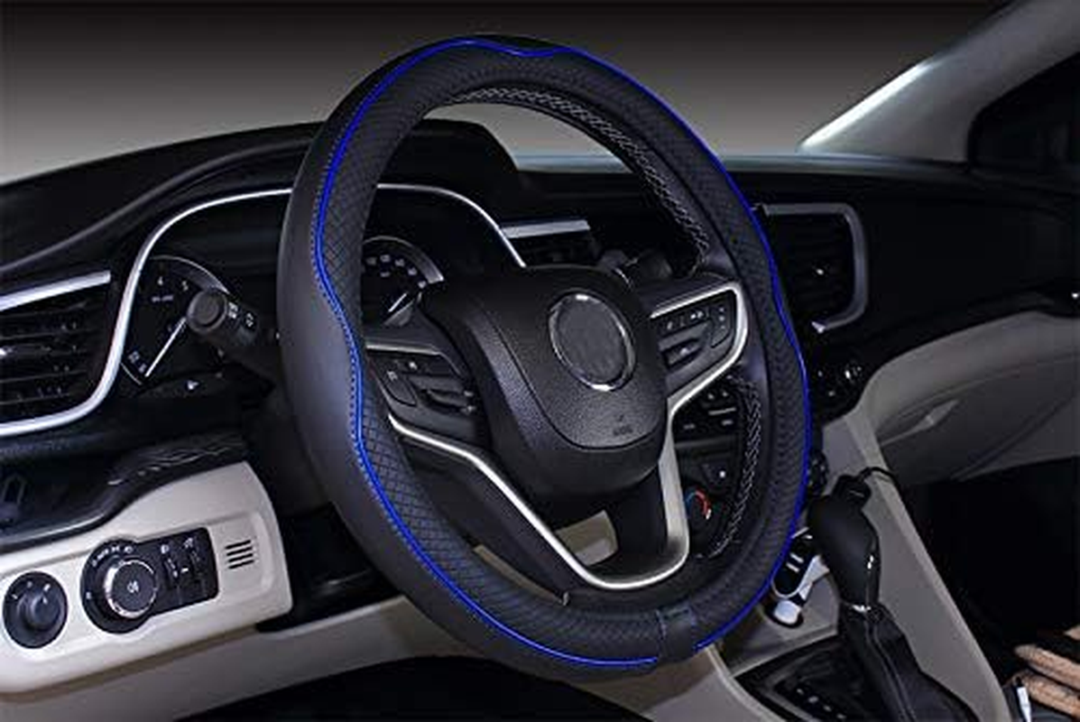19 Inch Steering Wheel Cover for Big Trucks (19'', Black Blue)
