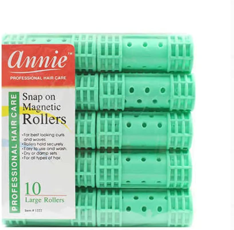 ANNIE Large Green SNAP-ON Magnetic Rollers #1222