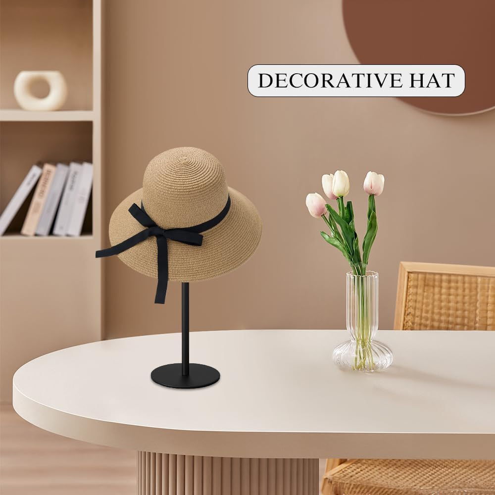 Helmet Stand Metal,Motorcycle Helmet Stand,Desktop Helmet Display Holder with Stable Base Helmets, Caps, Hats, Wigs, Motorcycle Helmet Accessories,Black image number 2