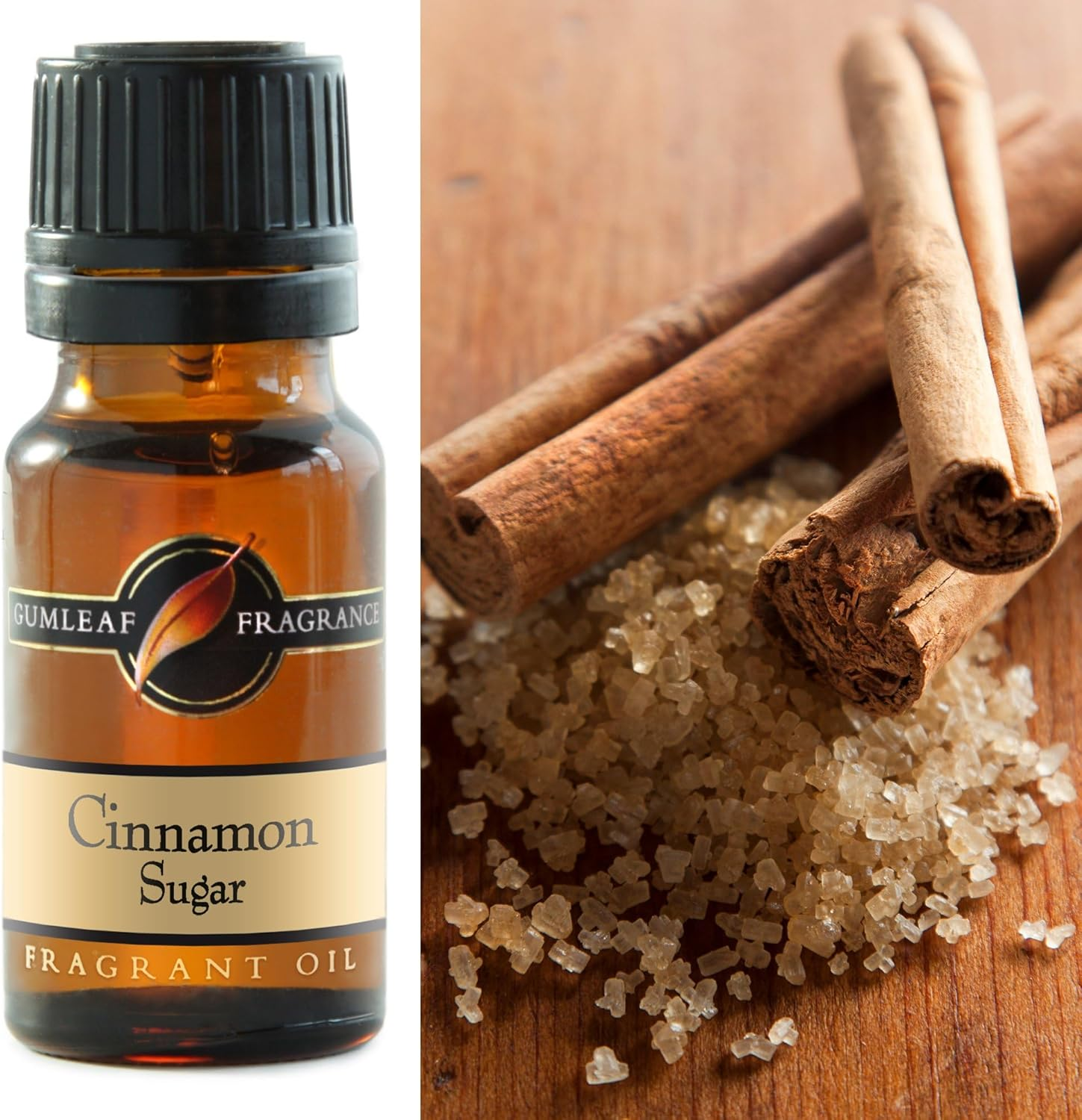 Gumleaf Fragrance Cinnamon Sugar Fragrant Oil - 10Ml, Cruelty Free & Vegan, Phthalate-Free Fragrance