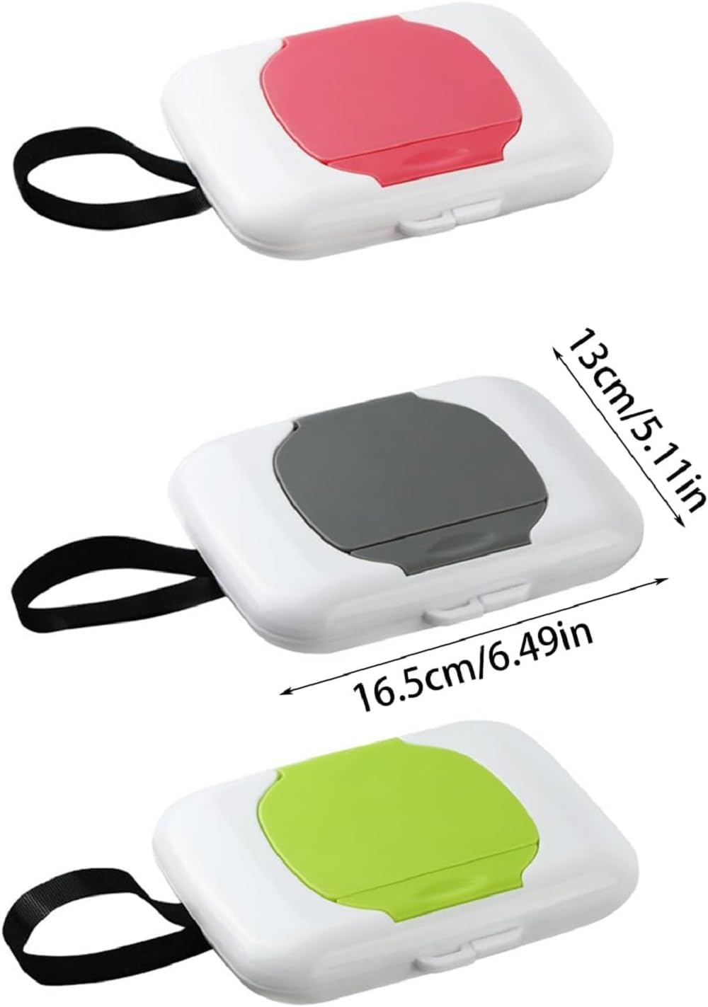 WADY 3Pcs Wipe Dispenser, Refillable Wipes Case, Wet Tissue Box, Easy Open Close Wipe Container (Color A) image number 1