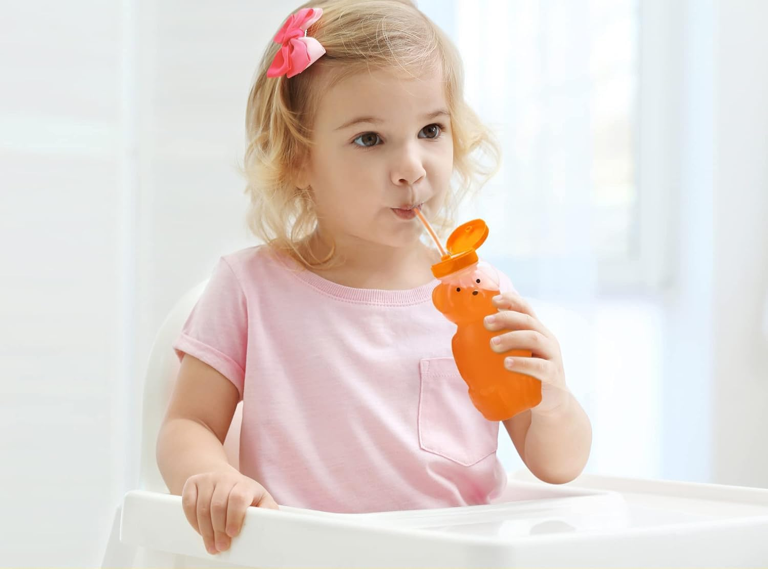 WDOPEN 3 Pack 8 Fluid Oz Plastic Bear Honey Bottle Jars, Honey Squeeze Bottle Empty with Flip-Top Lid for Storing and Dispensing image number 2