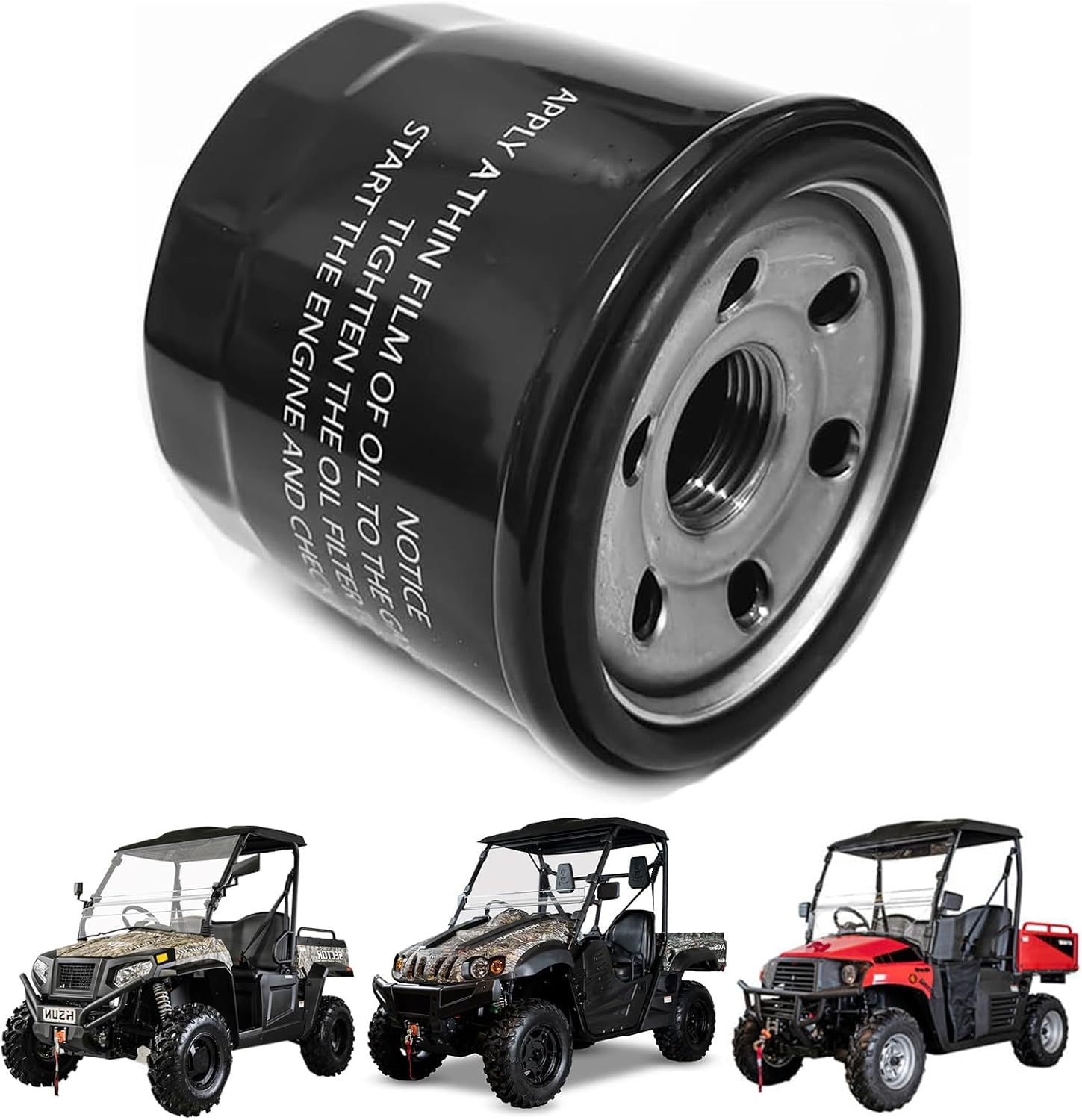 Chikia Hisun Axis Oil Filter Replacement for Hisun UTV ATV 400 500 700 250 450 550 750 Sector Vector Coleman,Massimo,Bennche,Cub Cadet 503-01156,BMS Ranch Pony Stallion 500 600 image number 3