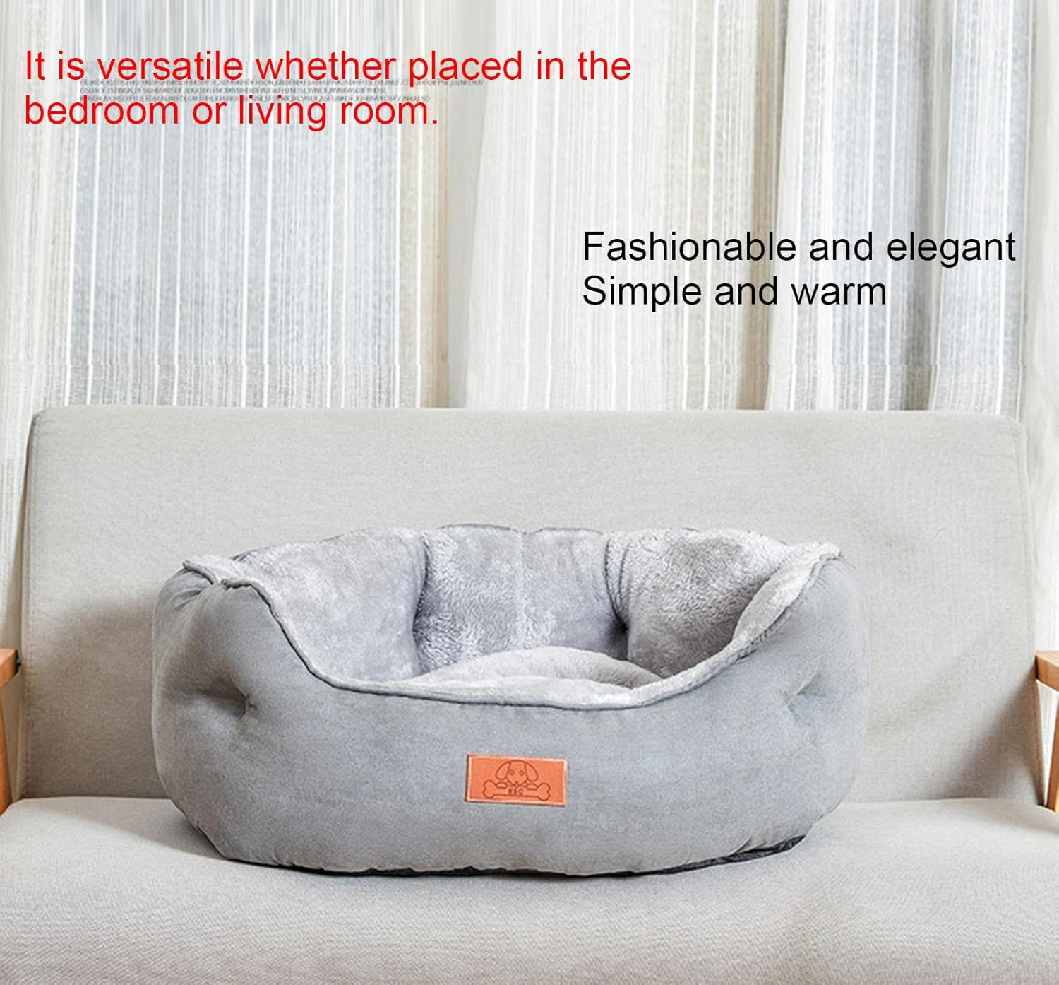 Cat Bed for Indoor Cats,Medium Large Cats Cave Bed,Machine Washable Slip Resistant Bottom,Ultra Soft Plush Cushion,C-53 * 63 * 20Cm image number 1
