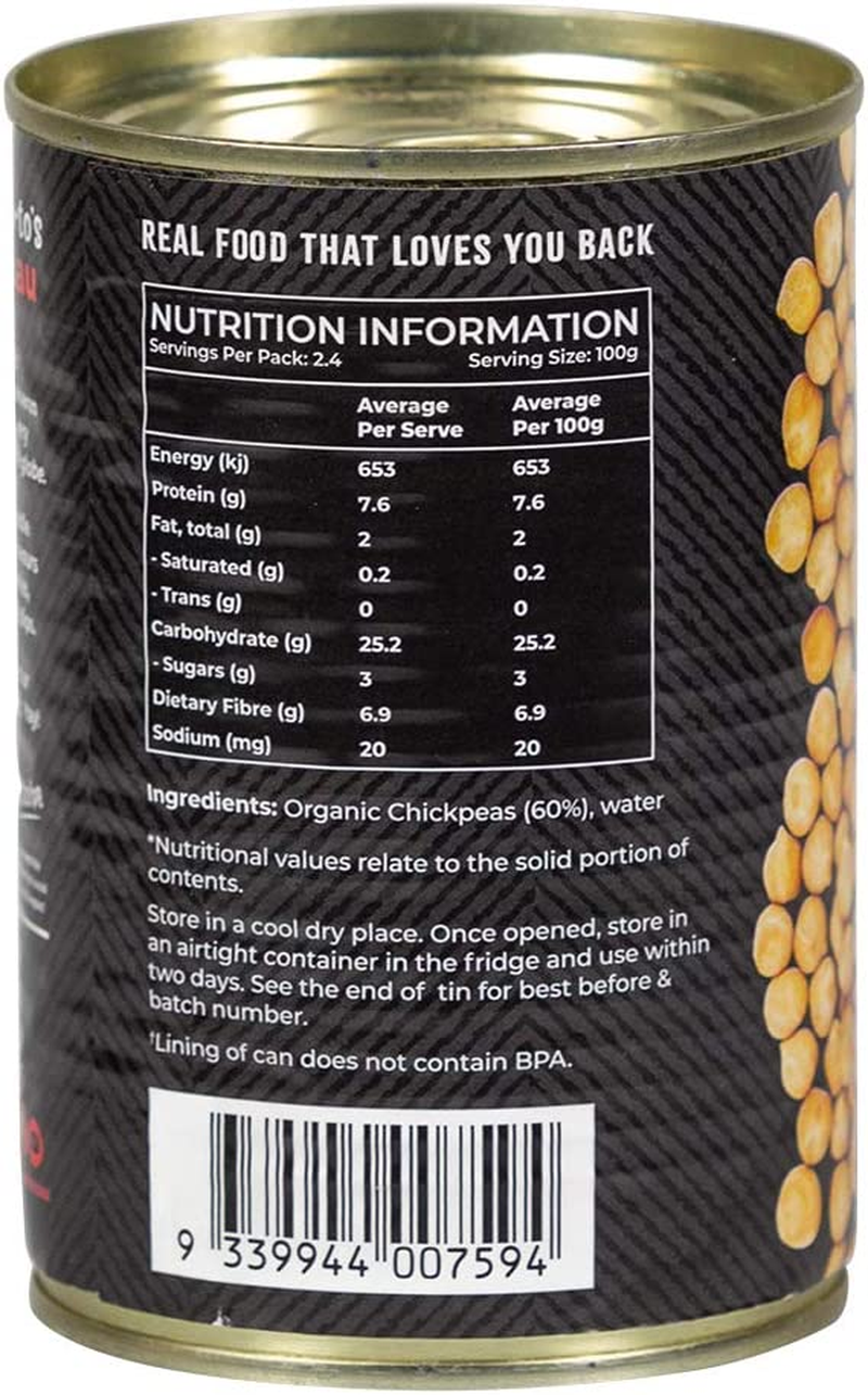 Honest to Goodness Organic Chickpeas 400 G image number 1