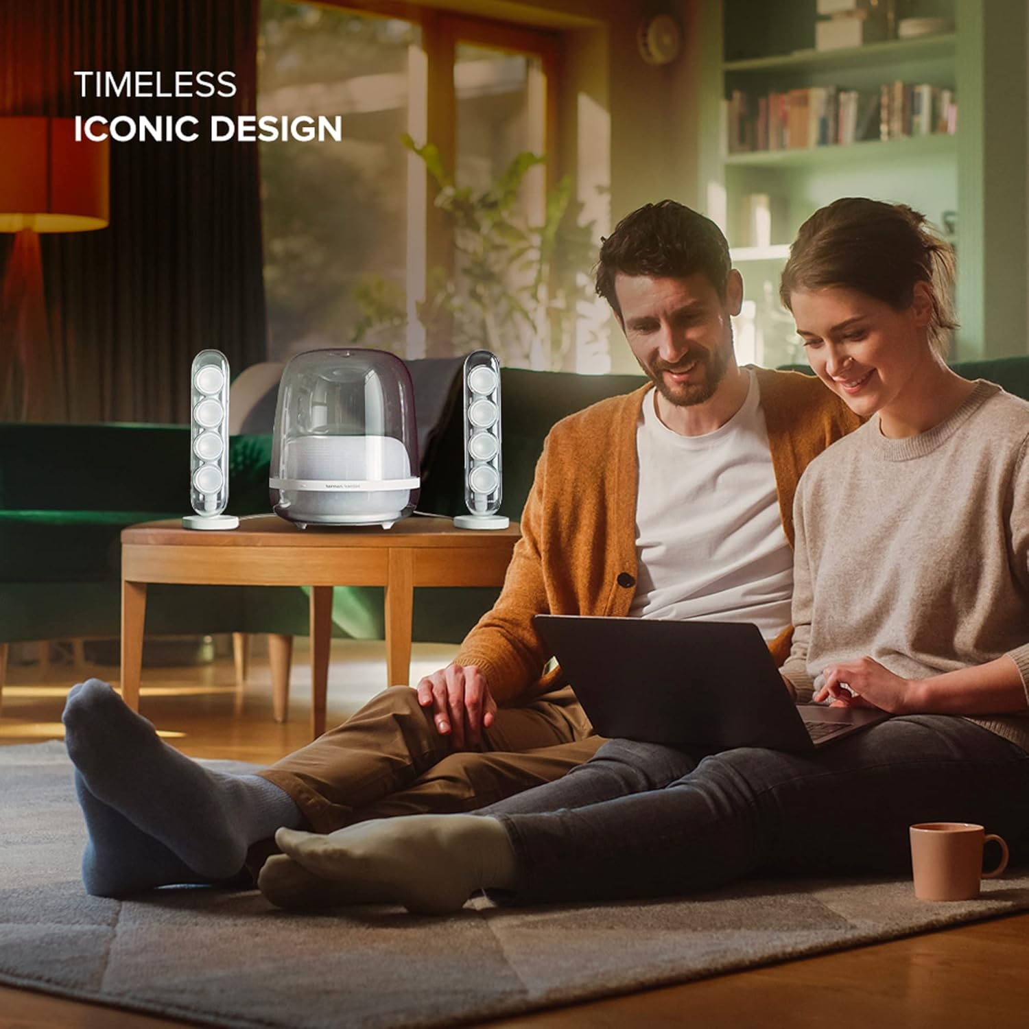 Harman Kardon Soundsticks 4, Iconic Design, Extraordinary Sound, Wireless Bluetooth Streaming, White image number 5