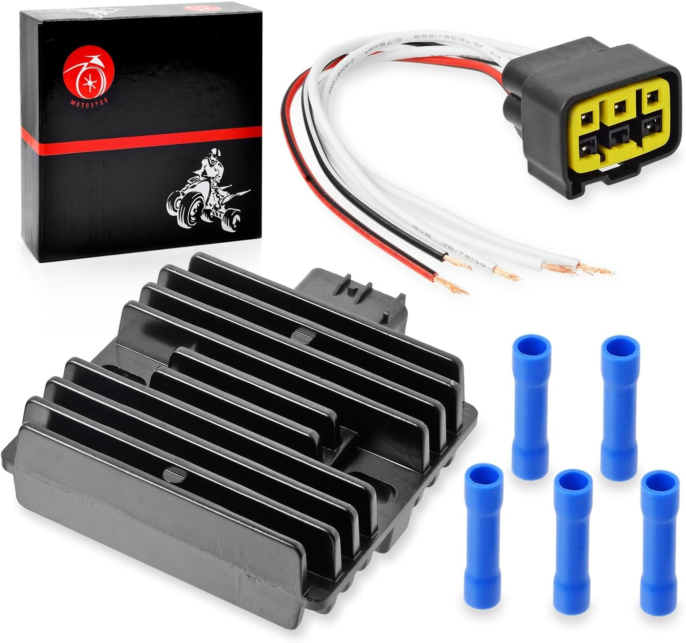 Voltage Regulator Rectifier & Plug for YAMAHA V-Star 650 1100 XVS650 XVS1100 Road Star XV1600 XV1700 Royal Star XVZ1300 YZF R6 WR250E WR250X SR400 image number 3