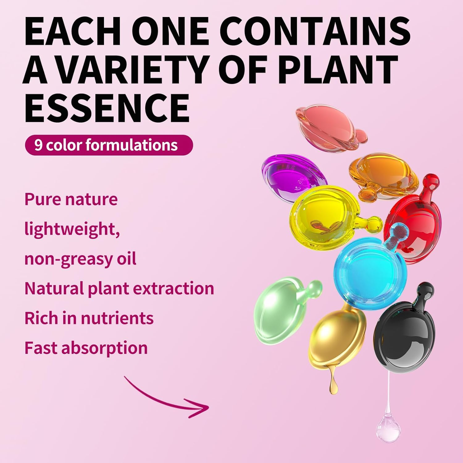 SEVICH Hair Vitamin Serum Capsule - Hair Moisturizing Essence Formula, with Vitamins a C E Vitamin B5, Argan Macadamia Avocado Oils, Repair Damaged Hair image number 1