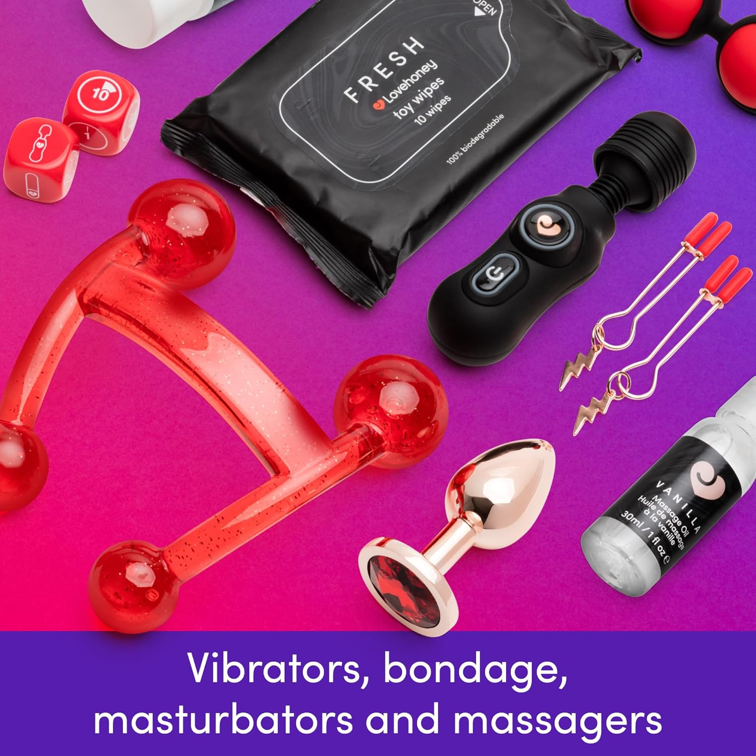 Lovehoney Advent Calendar 2024 &ndash; 24 Day Couples Sex Toy Gift Set &ndash; Erotic Adult Toys for Men, Women & Couples &ndash; Vibrators, Bondage, Masturbators and Massagers &ndash; Worth over $550 image number 3