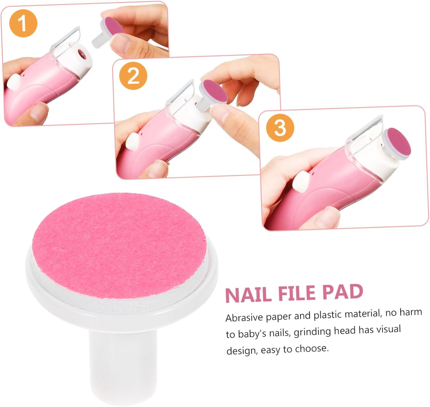 Outanaya Baby Nail Accessories 12Pcs Nail File Pads Nail Trimmer Replacement Pads Nail Grinding Tools for Infants image number 4