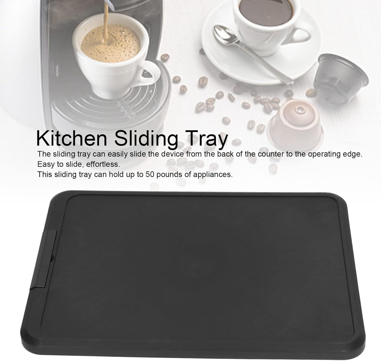 Kitchen Appliance Sliding Tray, Compatible with Coffee Makers, Desktop Mixers, Mixers, Food Processors, Toasters image number 5