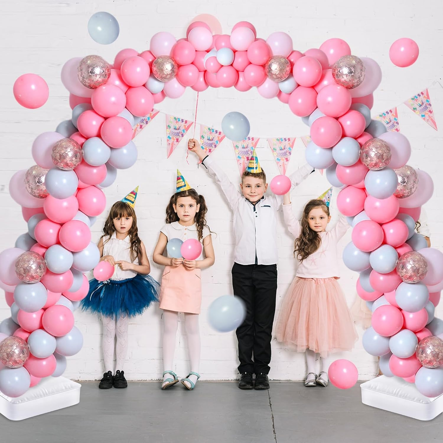 4 Pcs Balloon Arch Stands Base, Heavy Weight Water Bag for Balloon Column Stand & Balloon Arch Set, Water Fillable Base for Party Wedding Graduation Birthday Decor image number 6