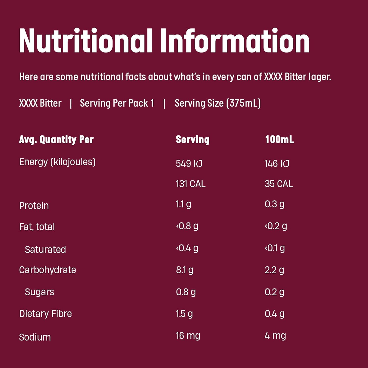 XXXX Bitter Full Strength Australian Lager Beer 4.9% ABV 24 Pack X 375 Ml Bottle Case image number 2