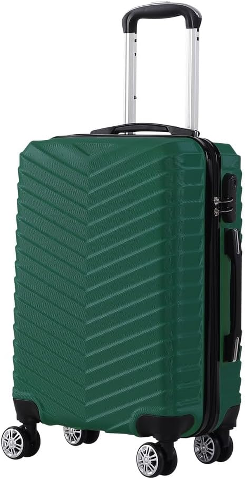 Slimbridge 20" Inch Luggage Suitcase Trolley Travel, Packing with Built-In Lock, Hard Shell, Wheels 360&deg; Spinner Luggages Suitcases Carry on Bag, Rose Gold