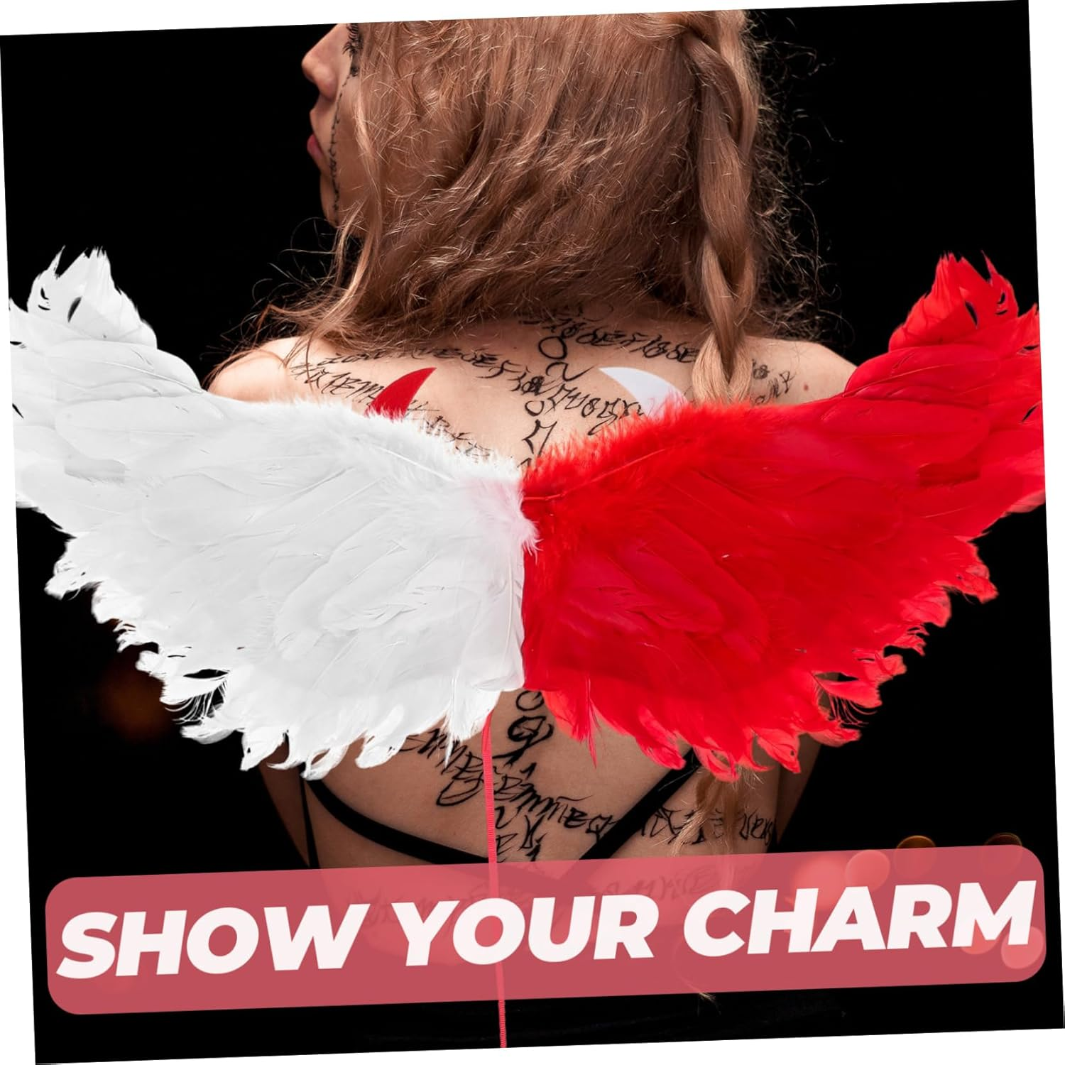 CHILDWEET 1 Set Halloween Costumes Wing Costume Party Wing Prop Party Costume Wing Prop Wing for Masquerade Wing Prop for Masquerade Wing Prop for Halloween Cosplay Headband - Assorted Color image number 4